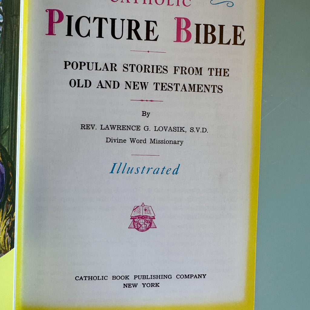 NEW Catholic Picture Bible Book Publishing Co, Stories taken from the Holy Bible c1990 Religious