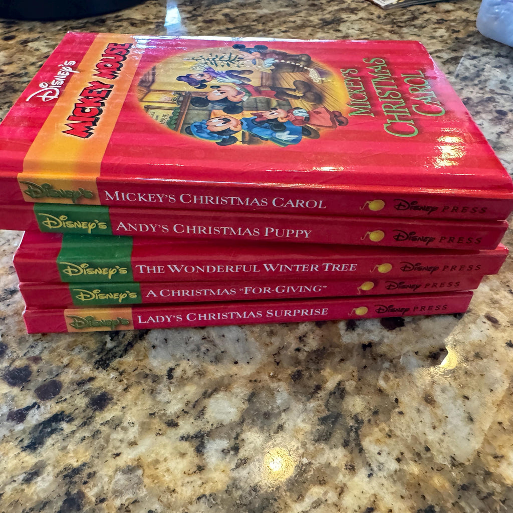Disney's Small Christmas Books First Editions 5 pc Pristine