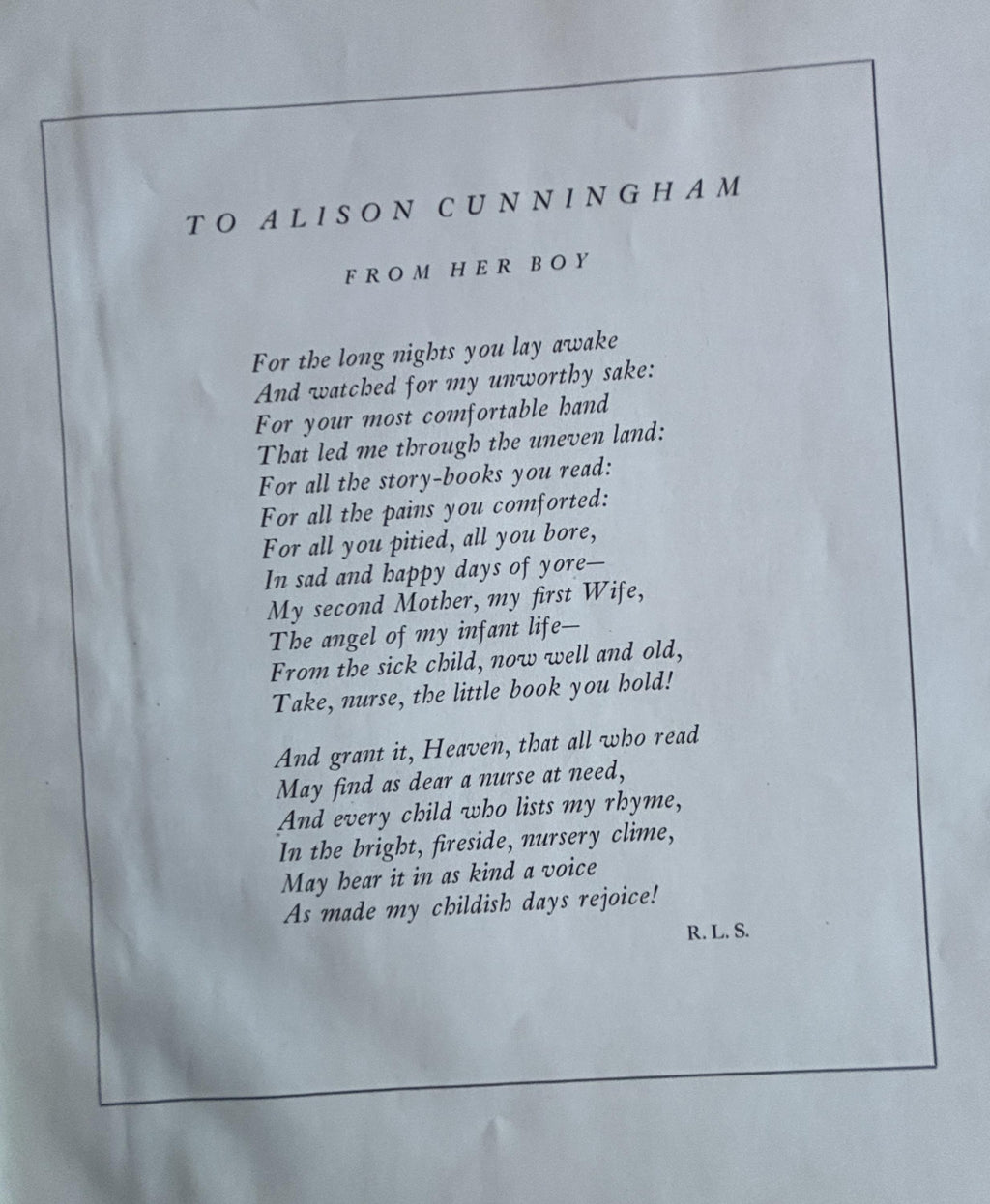 A Child's Garden of Verses:  Robert Louis Stevenson  **  1944  **