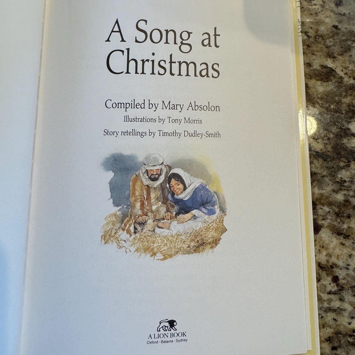 A SONG AT CHRISTMAS:  Mary Absolon   **  First Editon  **  1991