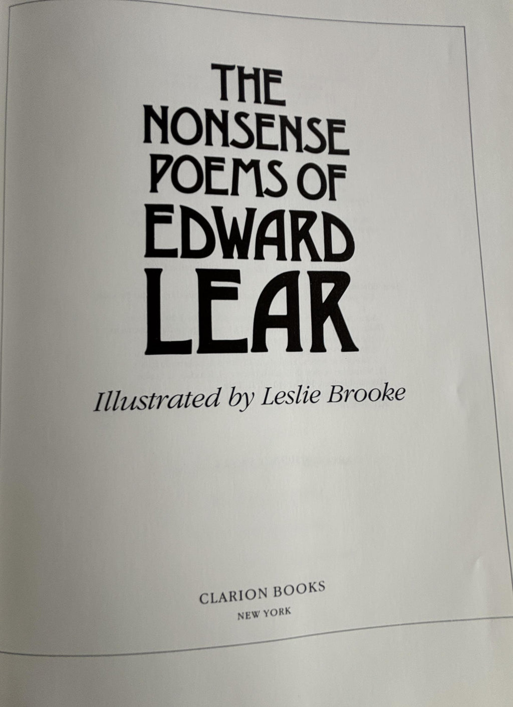 The Nonsense Poems of Edward Lear