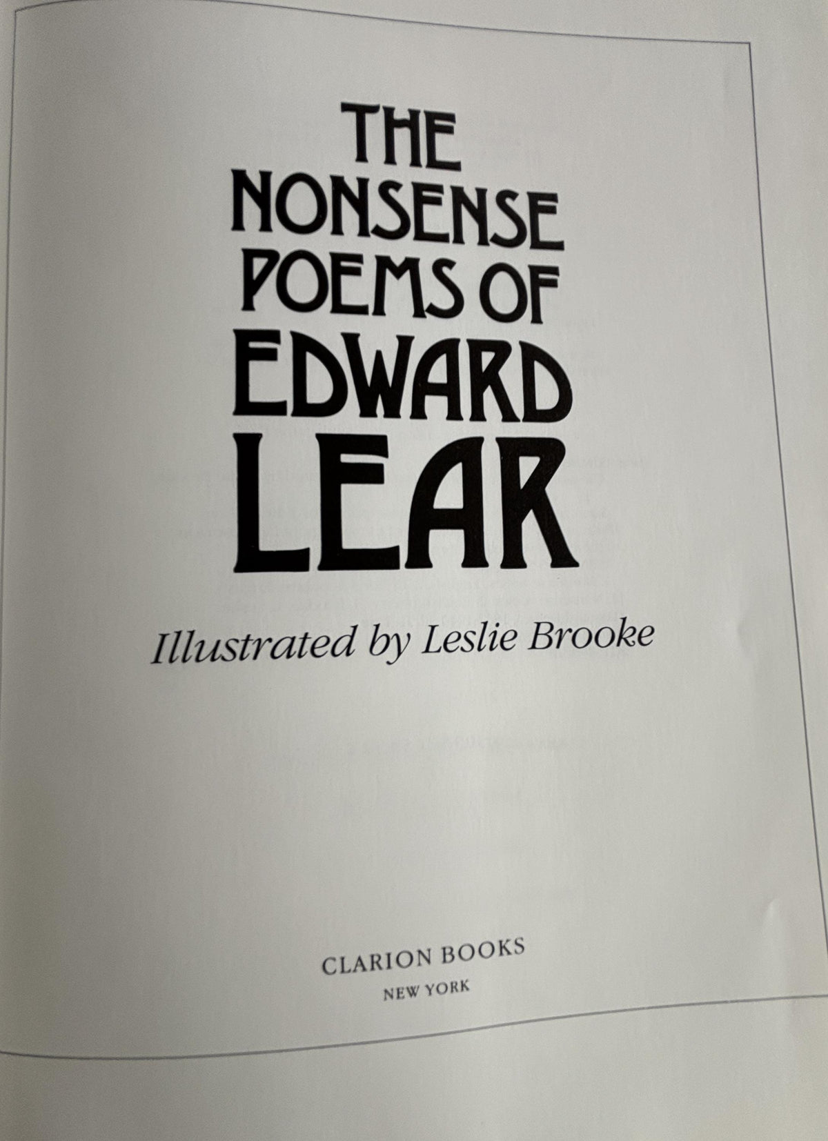 The Nonsense Poems of Edward Lear