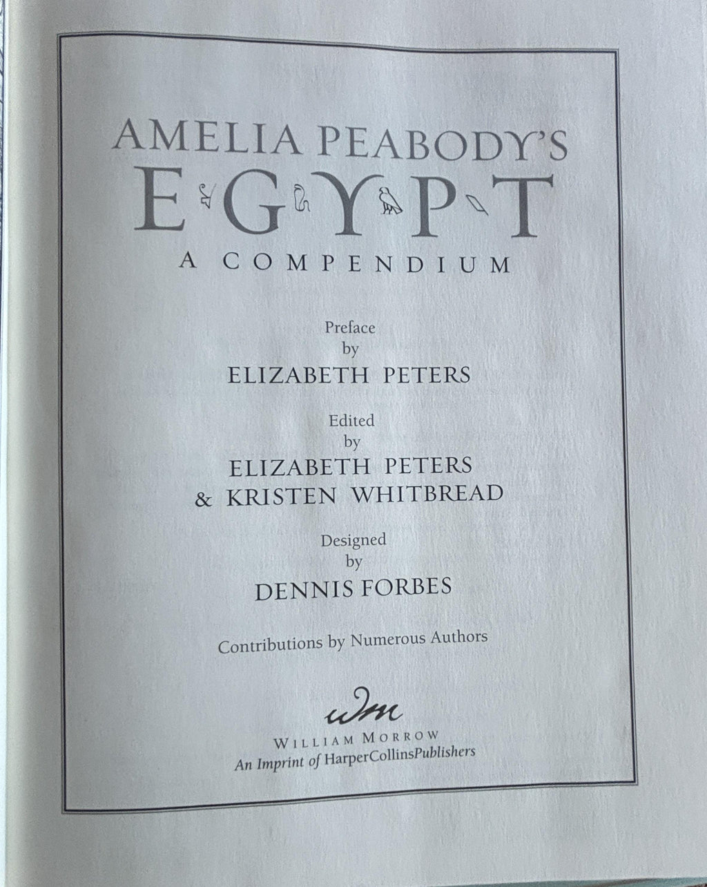 Amelia Peabody's EGYPT - A Compendium:  Elizabeth Peters  **  First Edition  **