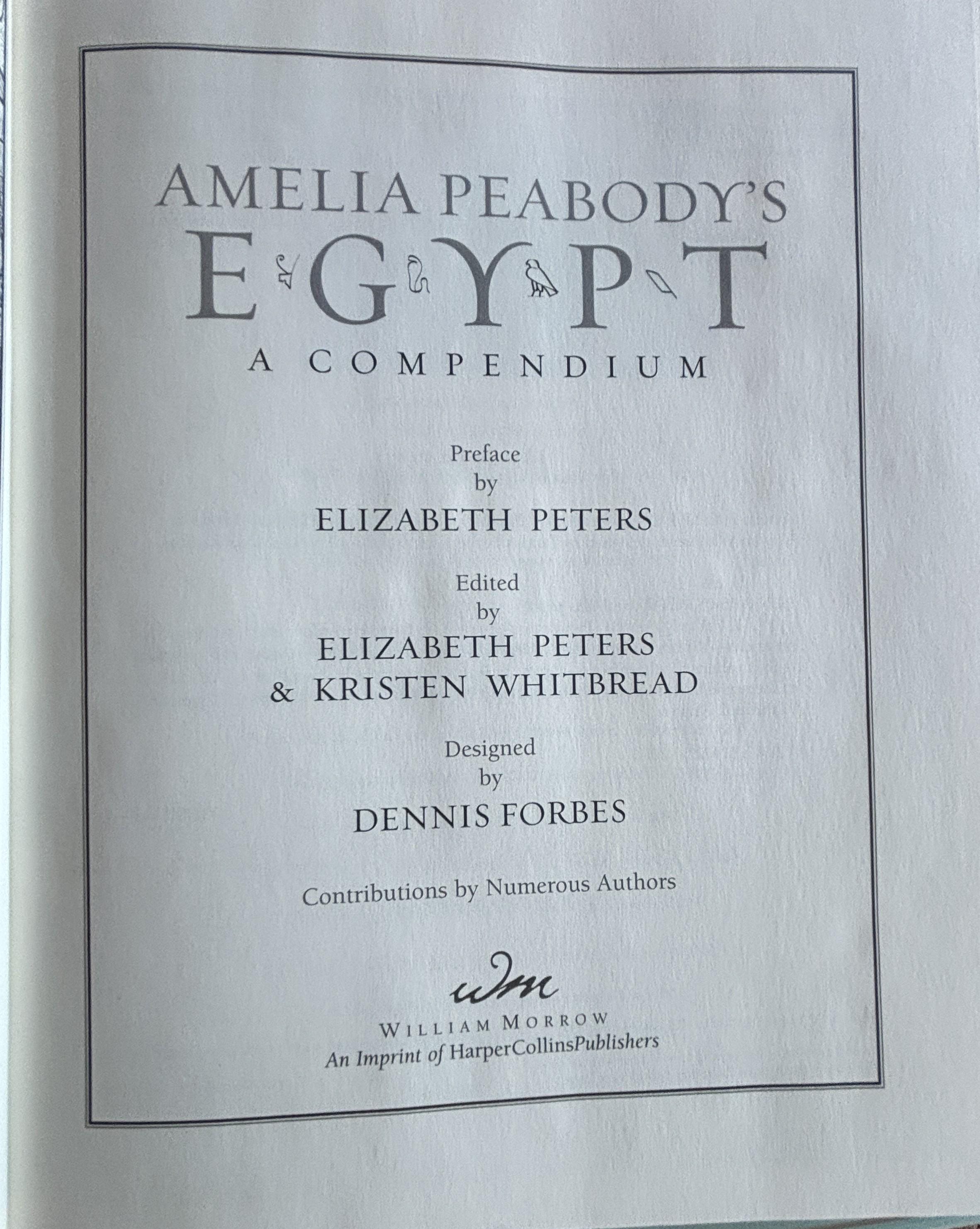 Amelia Peabody's EGYPT - A Compendium:  Elizabeth Peters  **  First Edition  **