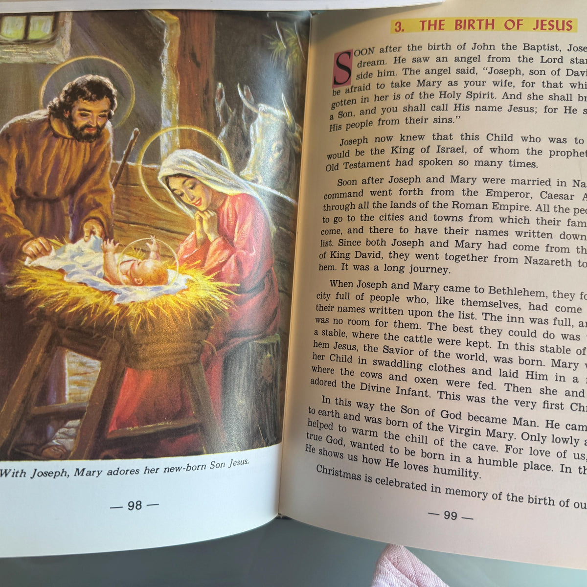 NEW Catholic Picture Bible Book Publishing Co, Stories taken from the Holy Bible c1990 Religious
