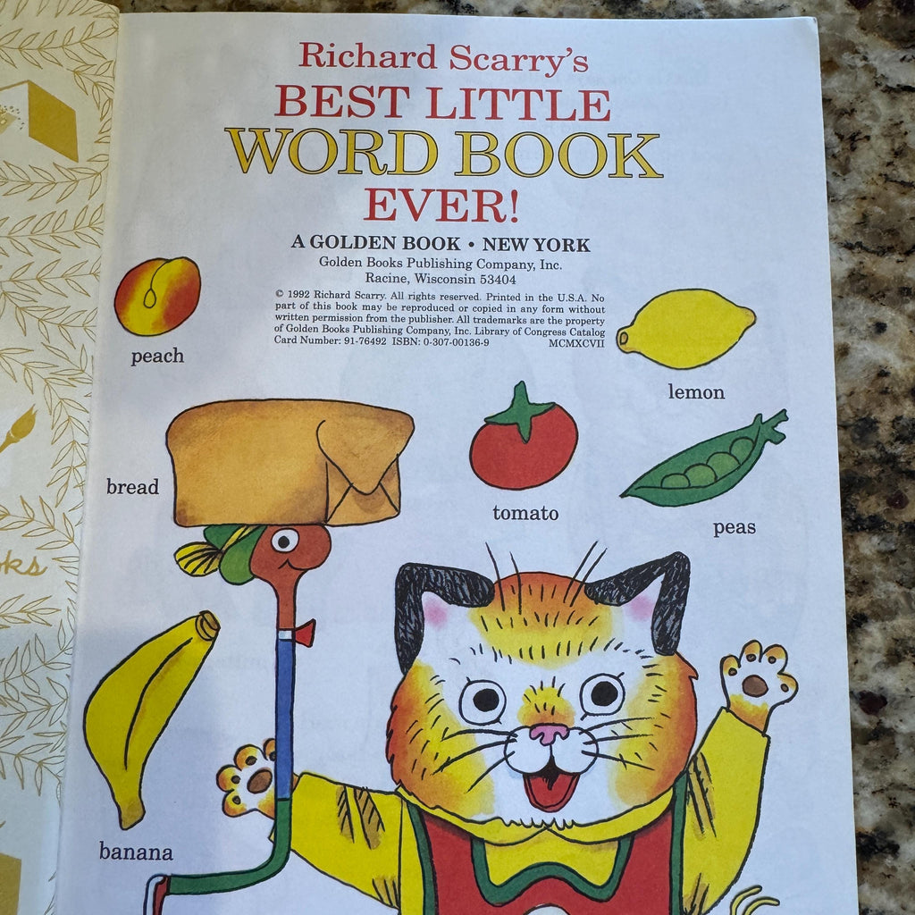 Richard Scarry's Word Book Ever! 1992 Golden Book