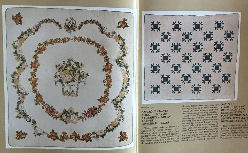 Texas quilts:  Texas Heritage Quilt Society  **  First Printing  **  1986