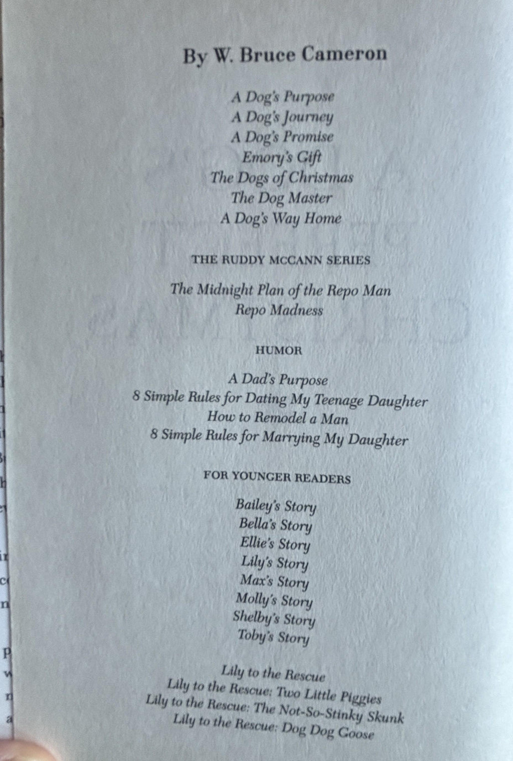 W. Bruce Cameron A Dog's Christmas First Edition Novel