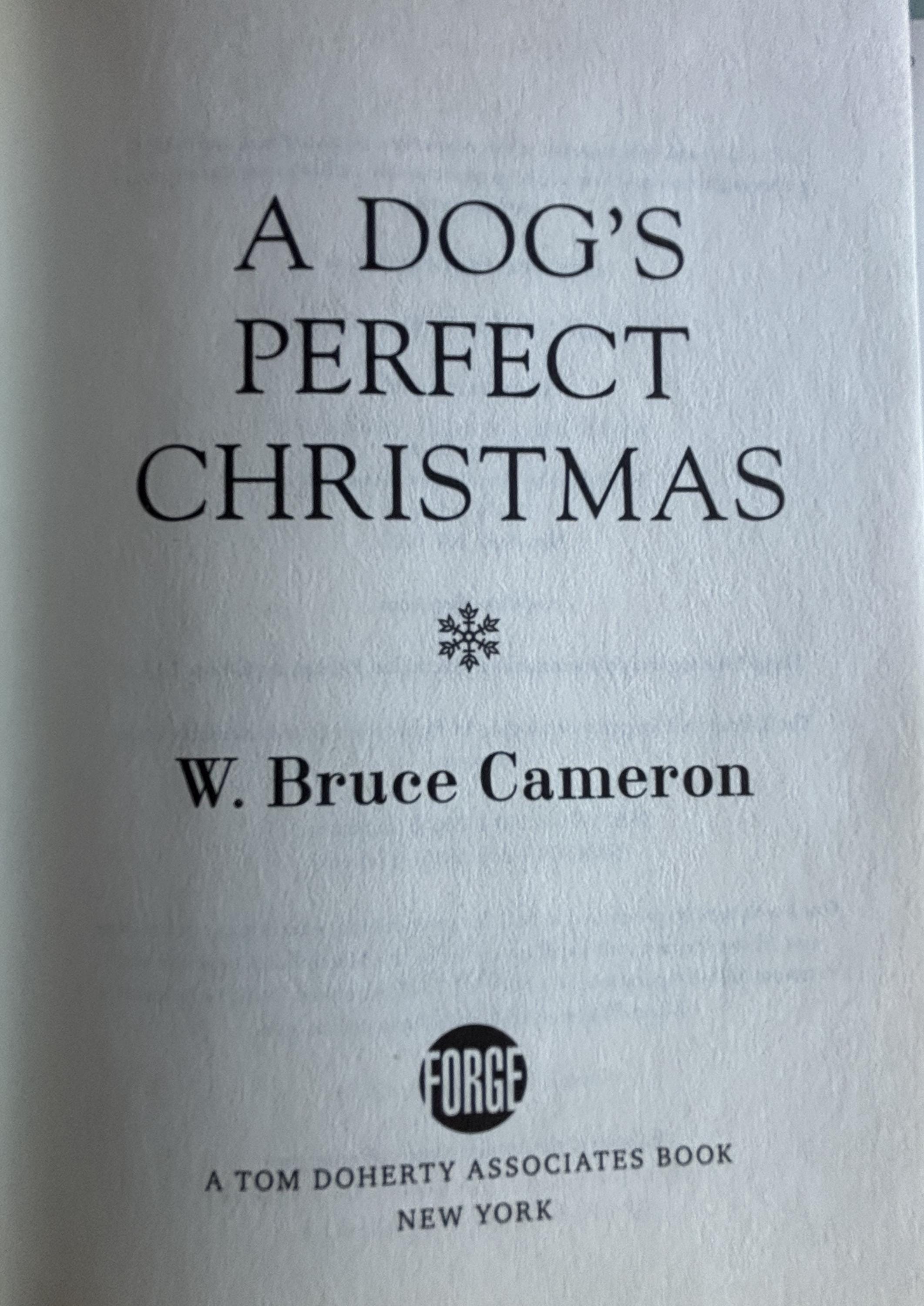 W. Bruce Cameron A Dog's Christmas First Edition Novel