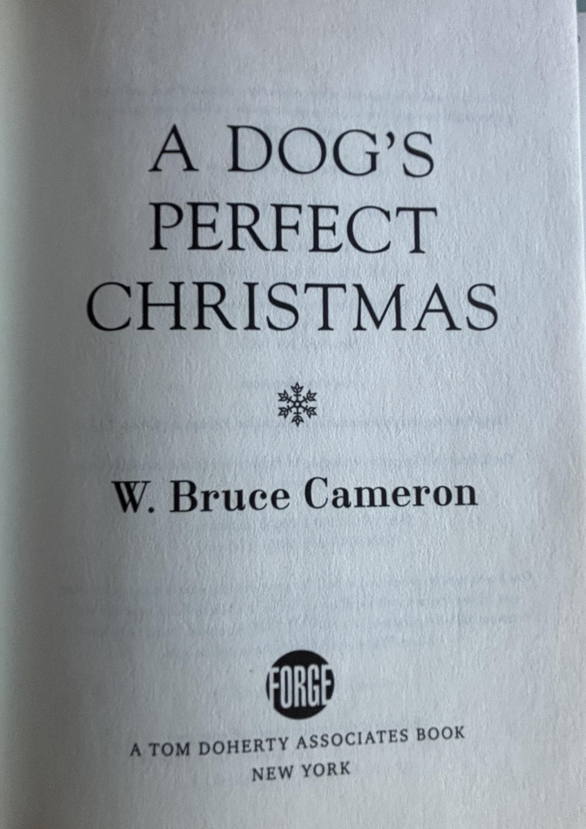 W. Bruce Cameron A Dog's Christmas First Edition Novel