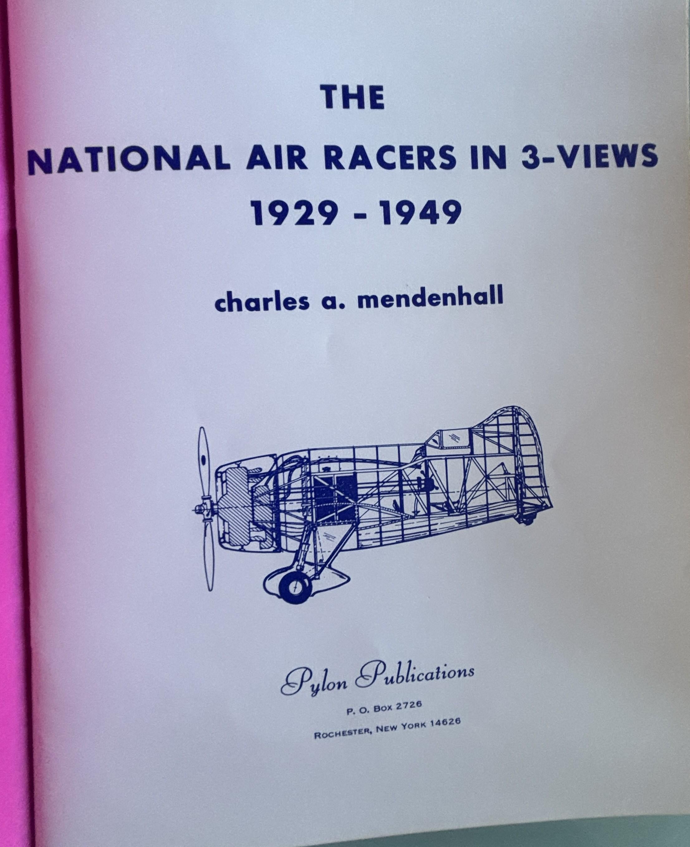 The Modern Air Racers:  Charles A. Mendenhall  **  2nd Printing 1976  **