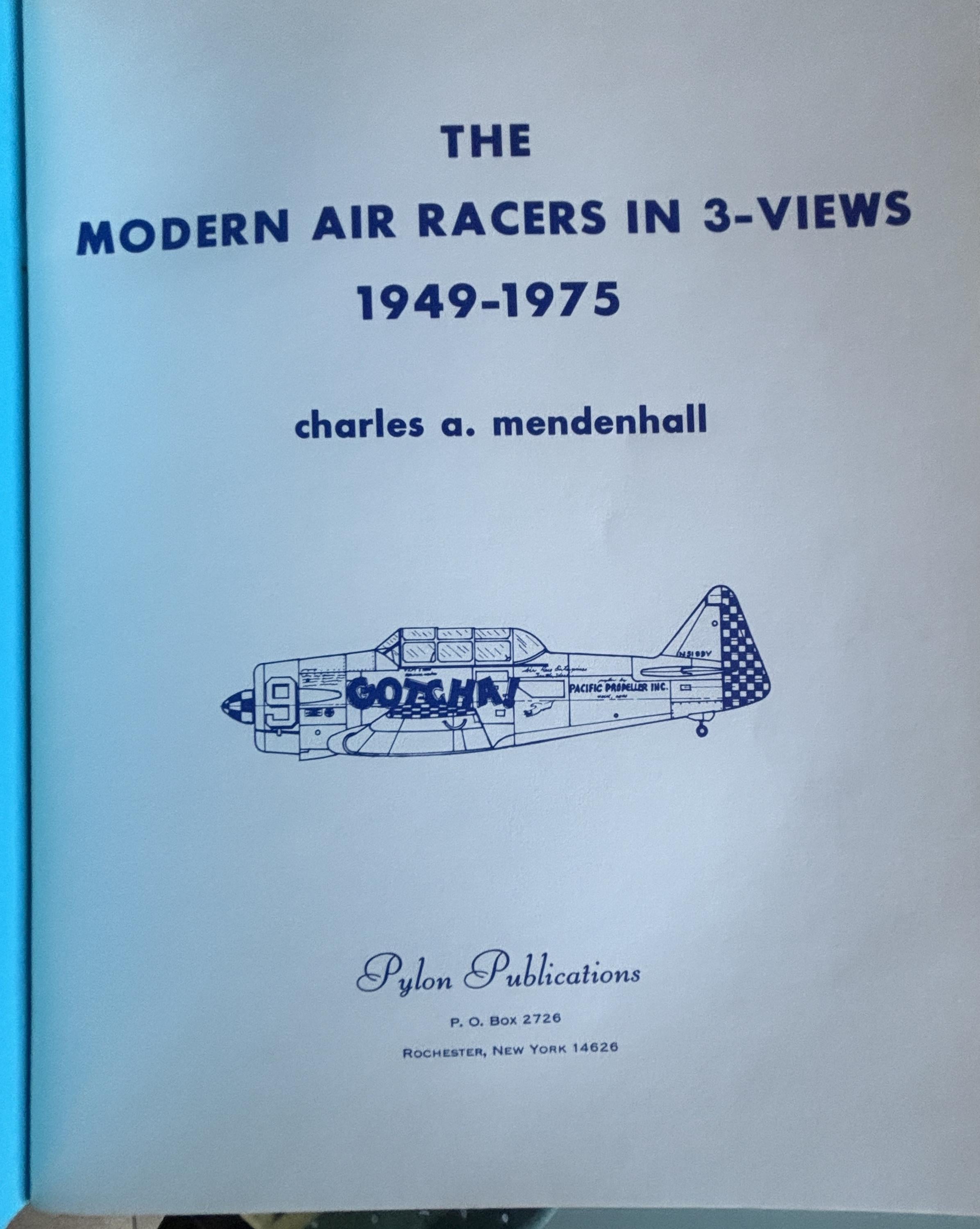The Modern Air Racers:  Charles A. Mendenhall  **  2nd Printing 1976  **