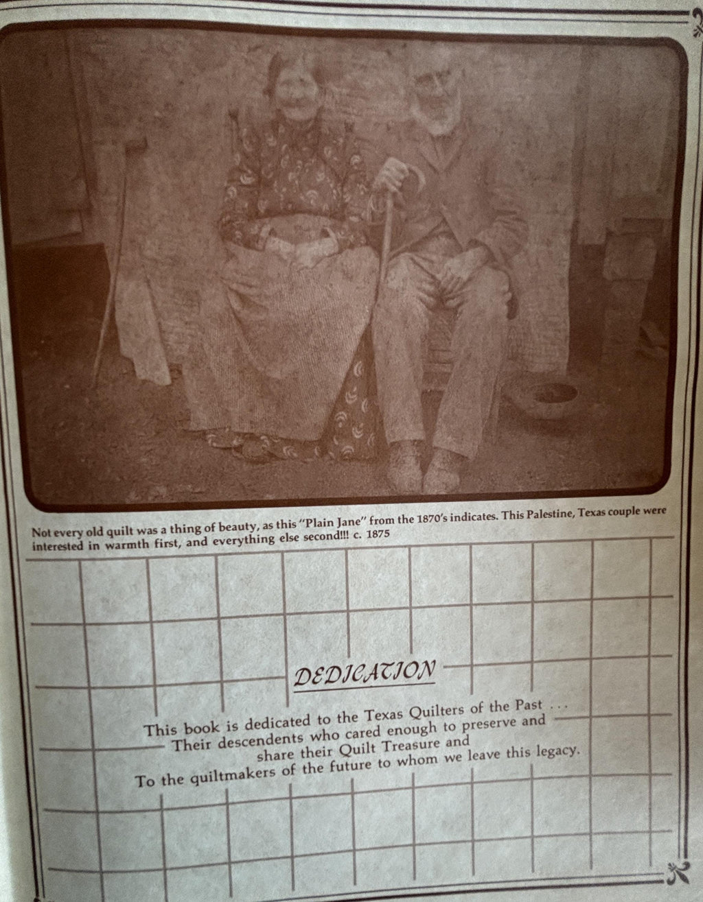 Texas quilts:  Texas Heritage Quilt Society  **  First Printing  **  1986