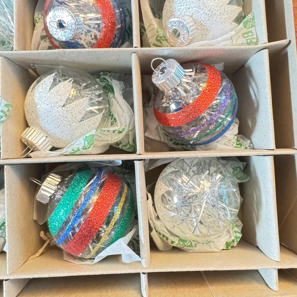 Christopher Radko Ornaments  Shiny Brite 12Pc  Original Box hand Picked