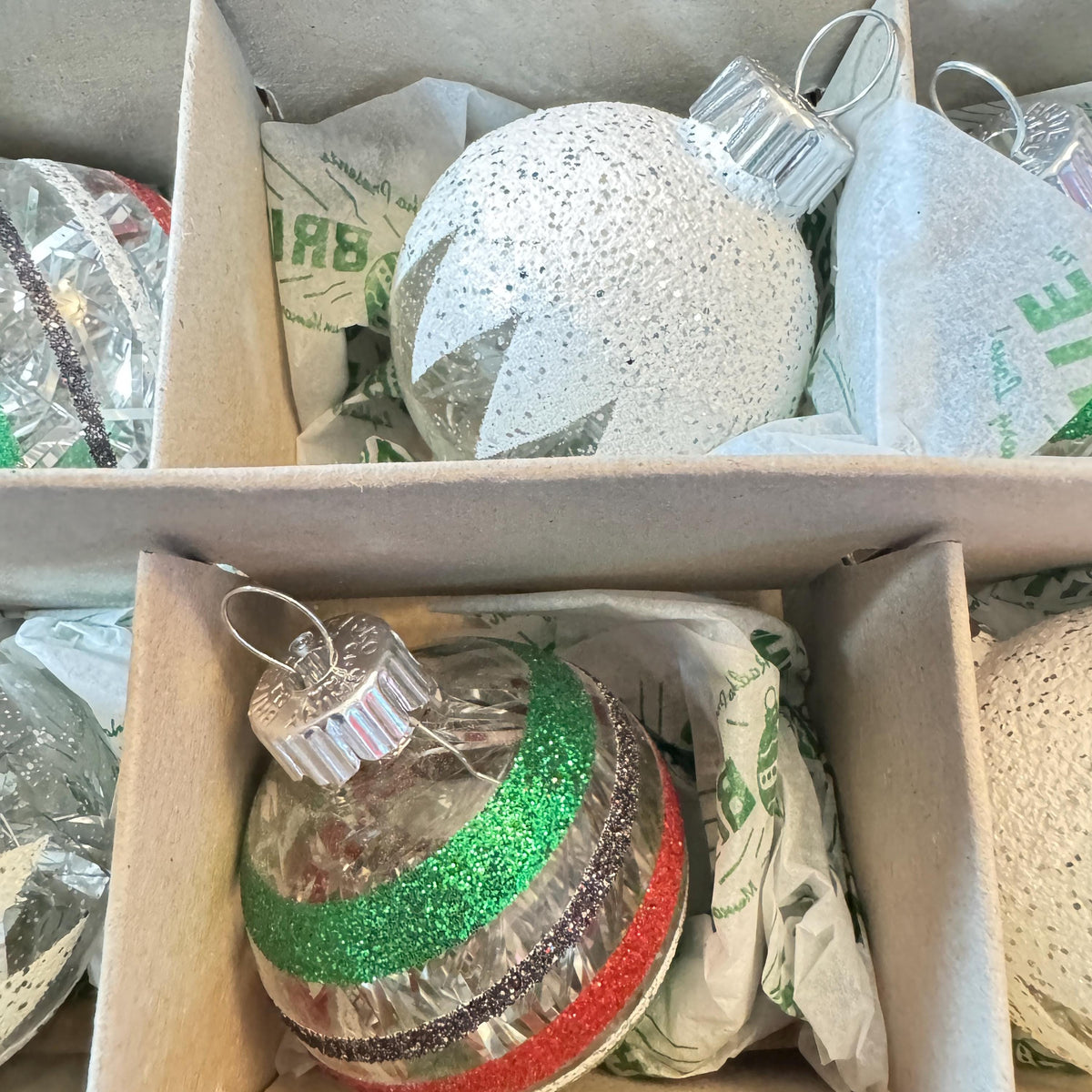 Christopher Radko Ornaments  Shiny Brite 12Pc  Original Box hand Picked