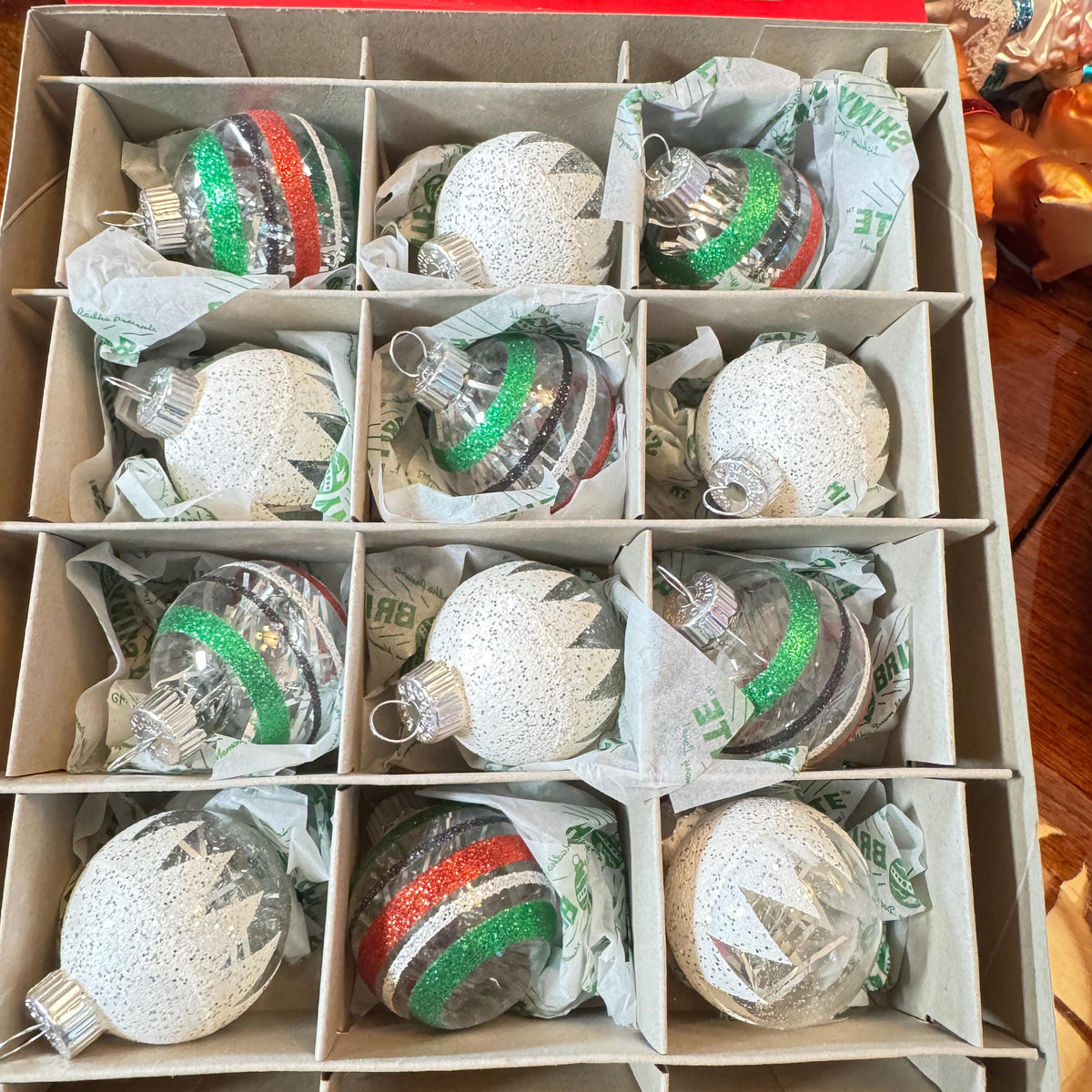 Christopher Radko Ornaments  Shiny Brite 12Pc  Original Box hand Picked