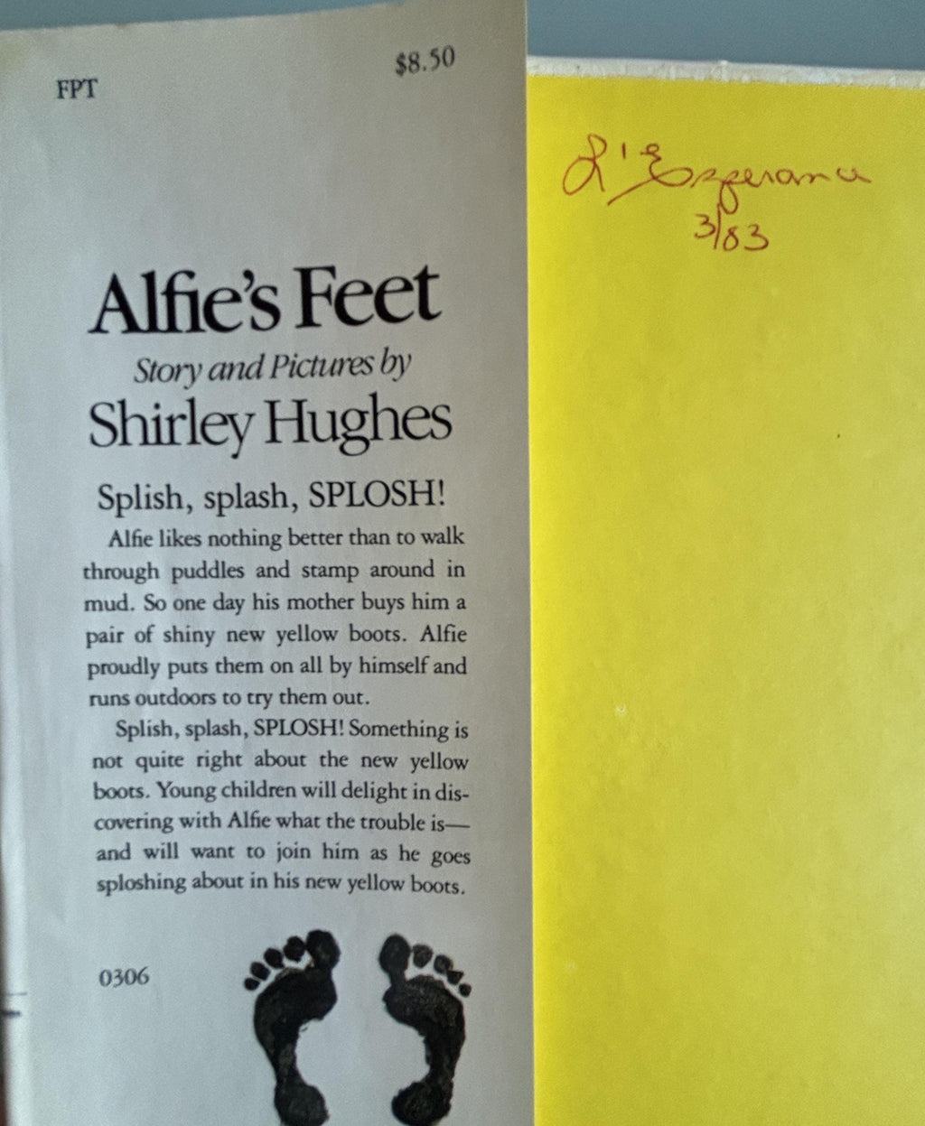 Alfie"s Feet:  Shirley Hughes  **  FIrst Edition  **  1982