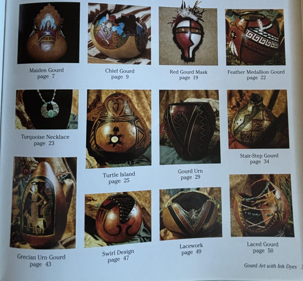 New Gourd Art with Ink Dyes:  Maria Dellos