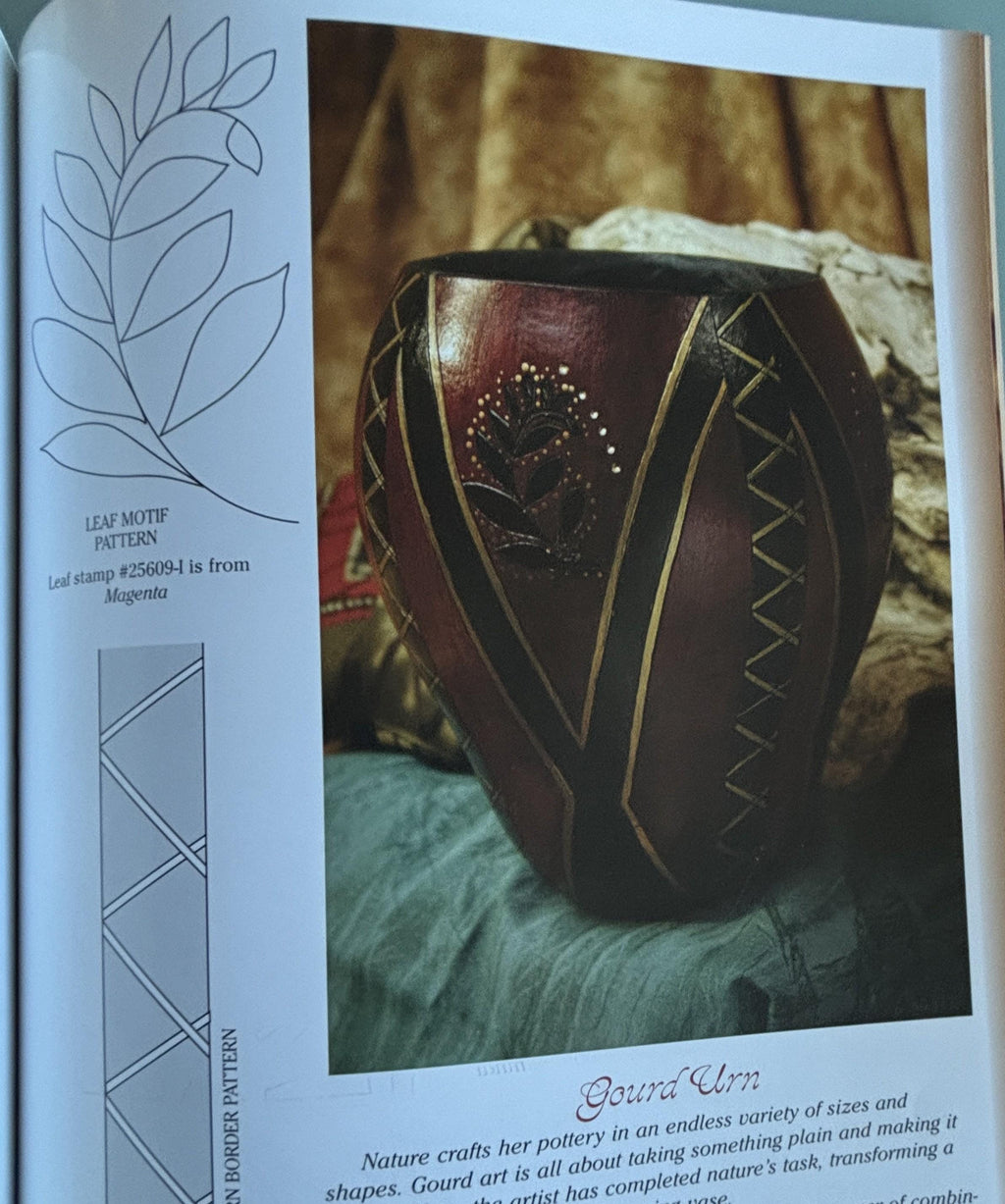 New Gourd Art with Ink Dyes:  Maria Dellos