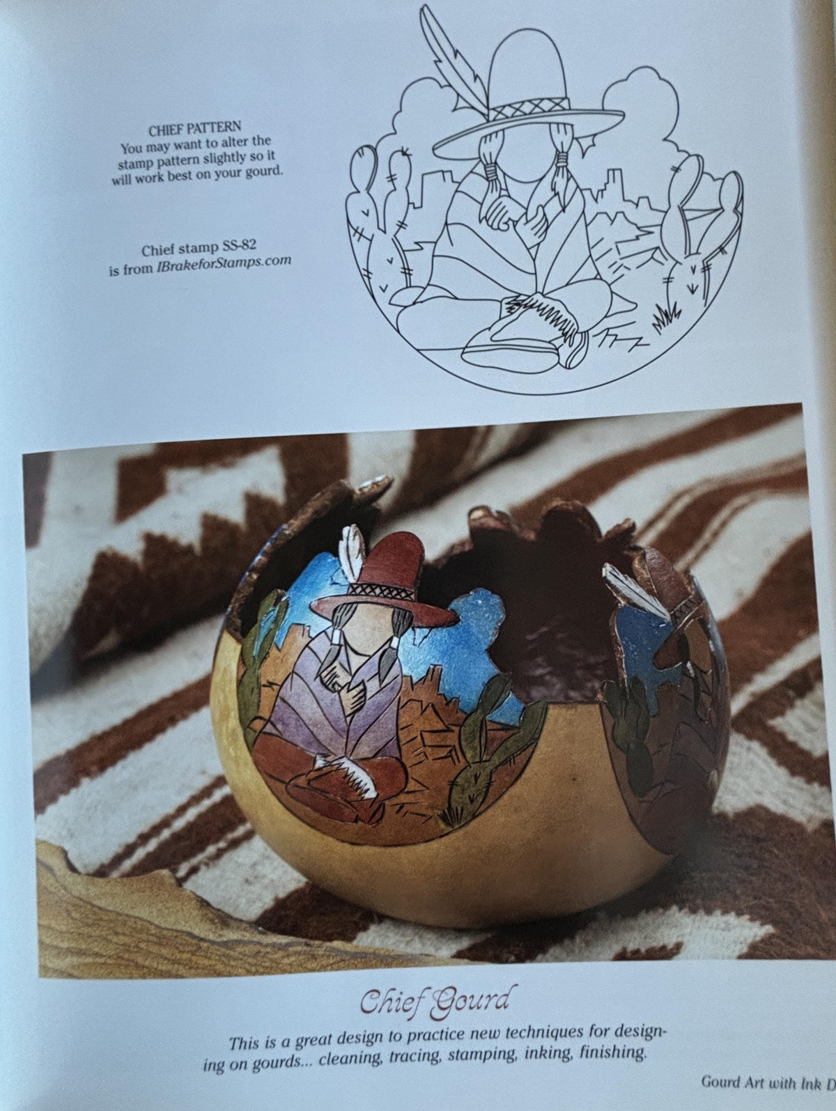 New Gourd Art with Ink Dyes:  Maria Dellos