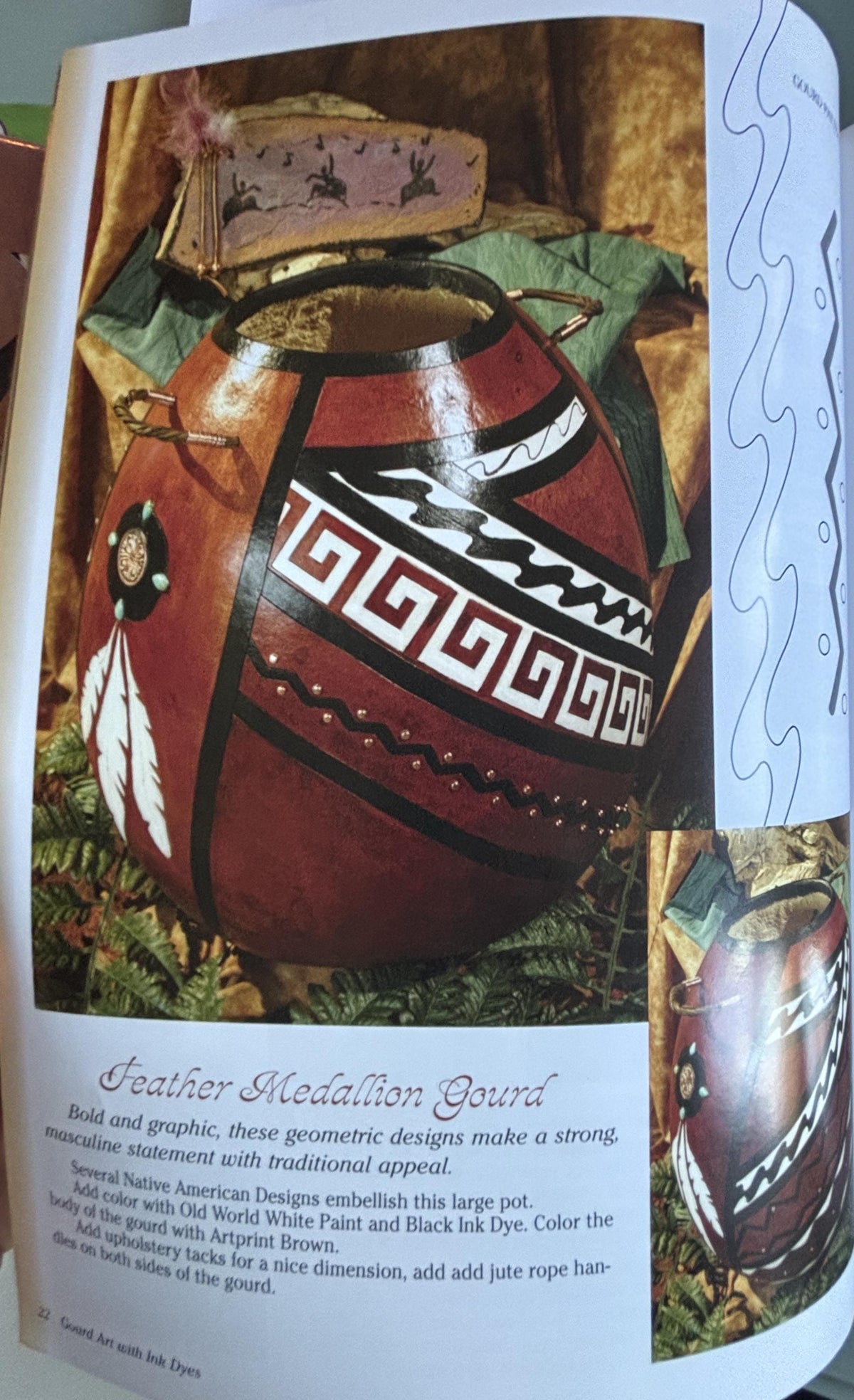 New Gourd Art with Ink Dyes:  Maria Dellos