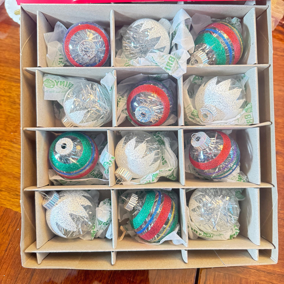 Christopher Radko Ornaments  Shiny Brite 12Pc  Original Box hand Picked