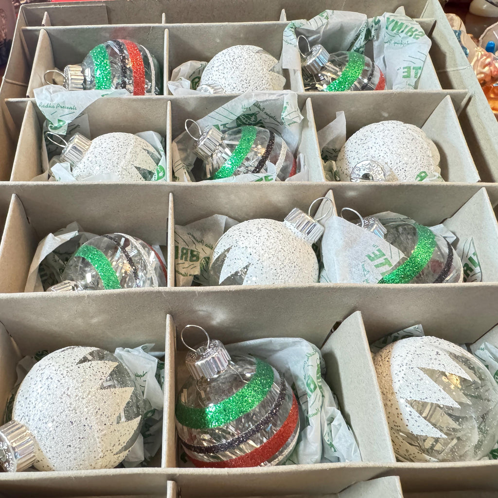 Christopher Radko Ornaments  Shiny Brite 12Pc  Original Box hand Picked
