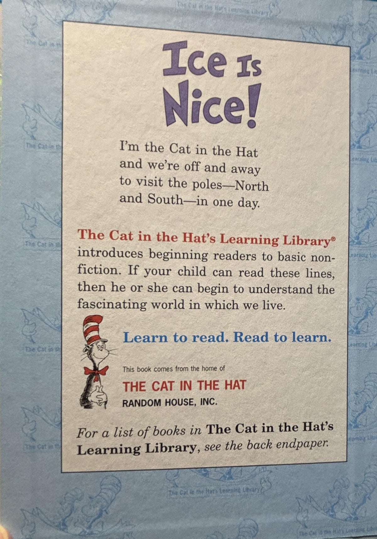 Ice Is Nice!:  Bonnie worth  **  First Edition  **