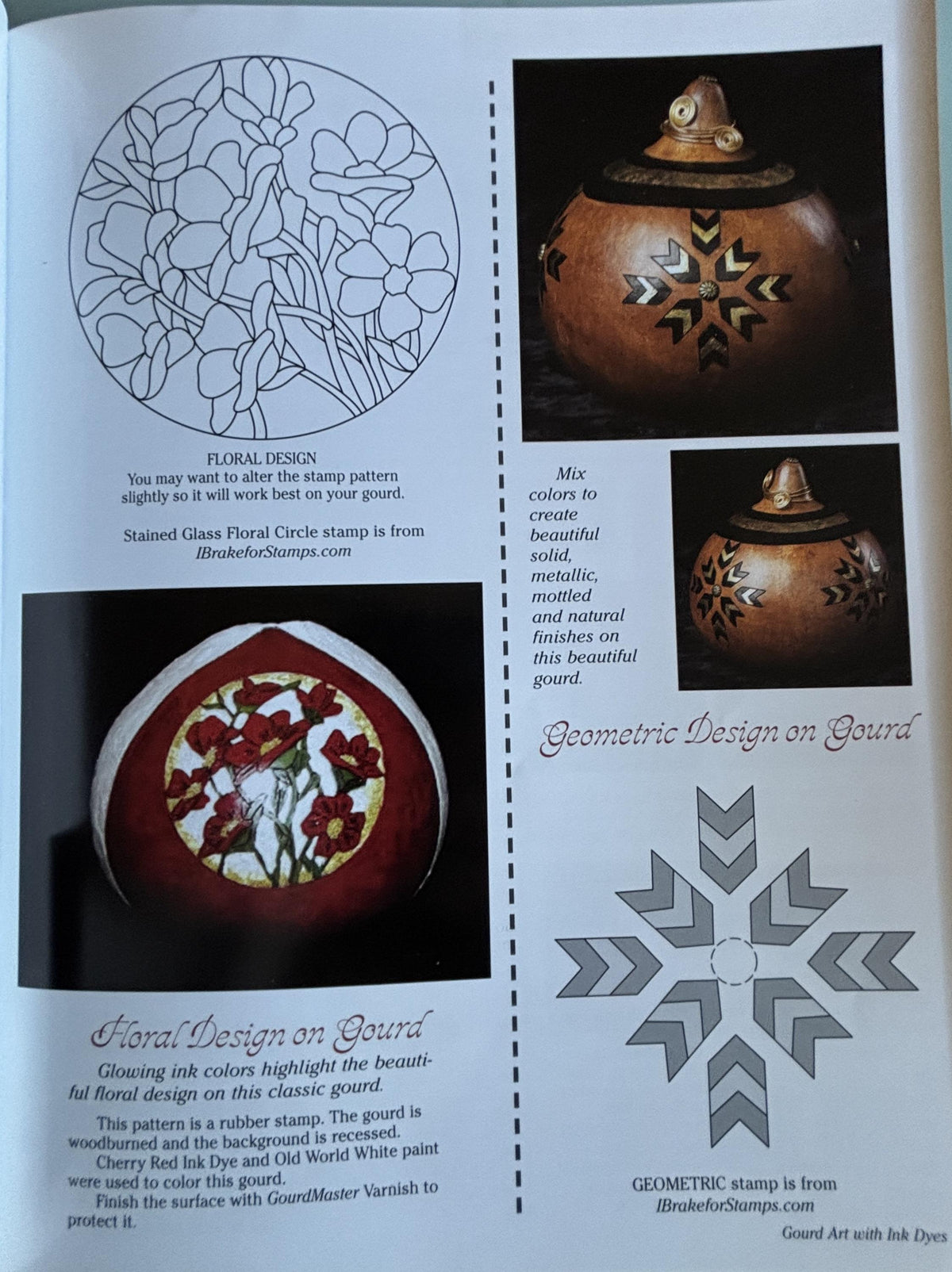 New Gourd Art with Ink Dyes:  Maria Dellos