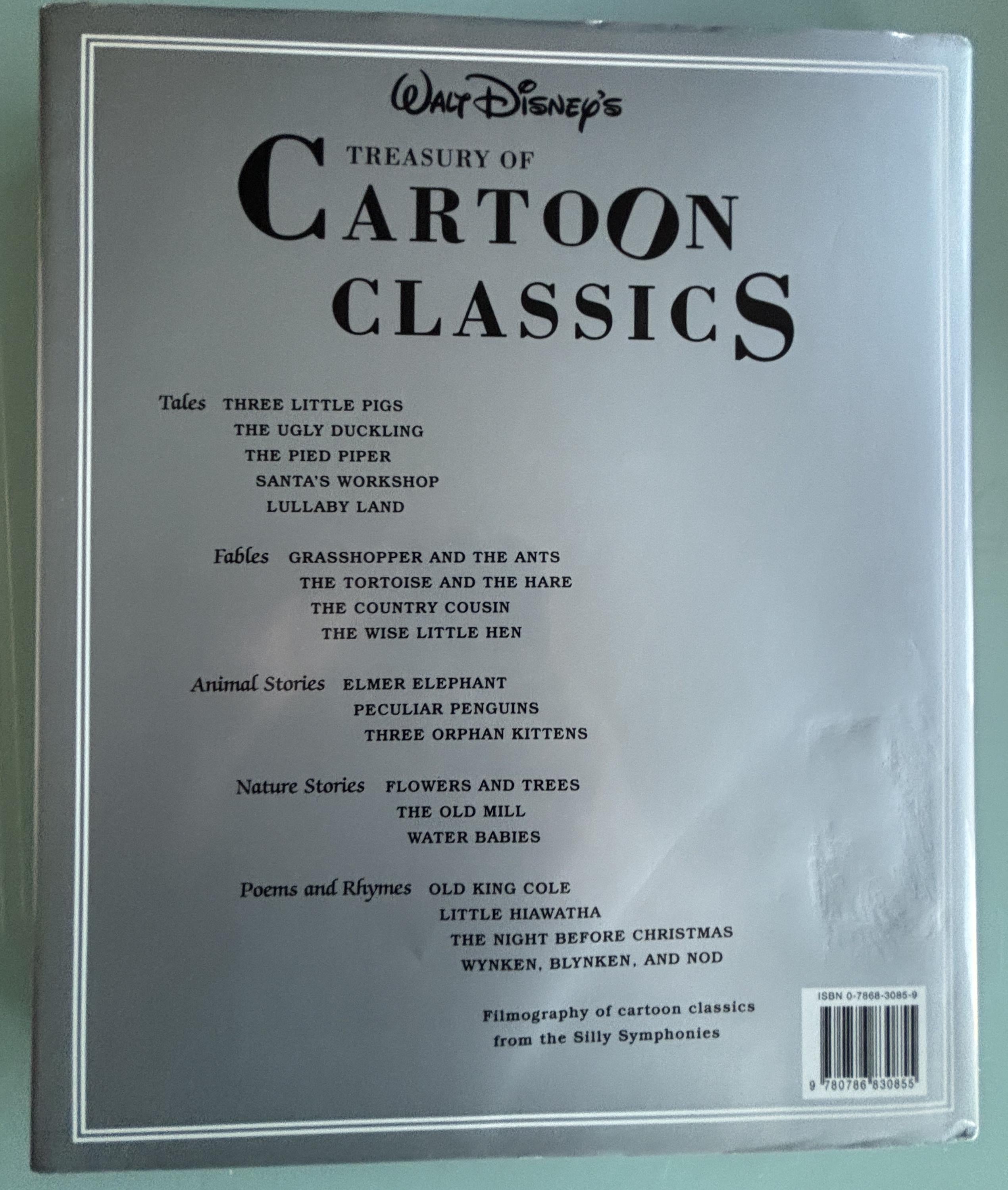 Treasury of Cartoon Classics:  Walt Disney  **  First Edition  **  1995