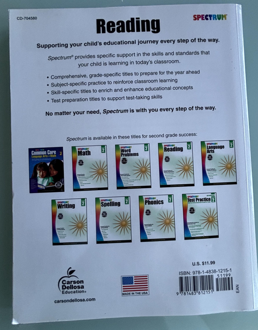 Reading Grade 2:  Carson Dellosa