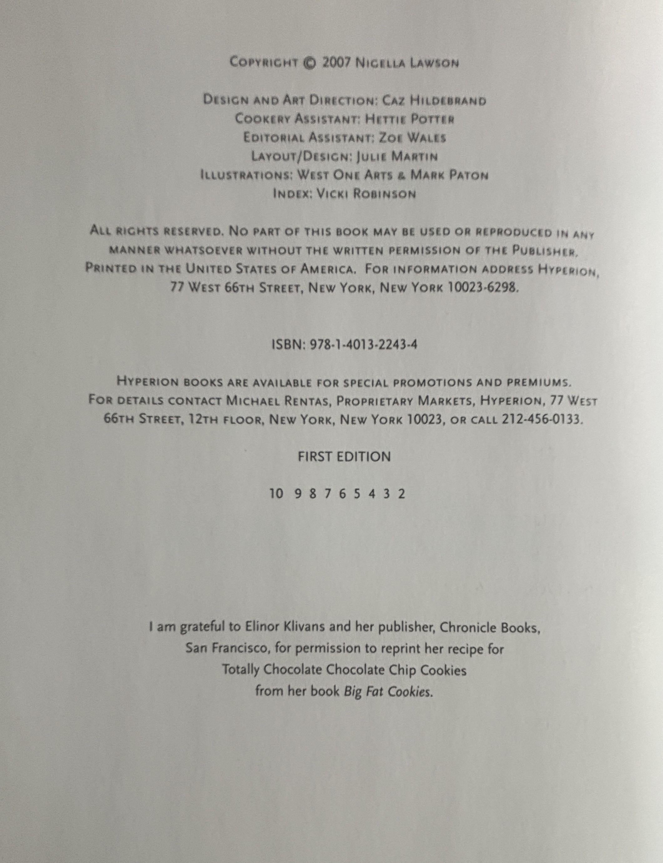 Nigella Express:  Nigella Lawson  **  First Edition  **  2003
