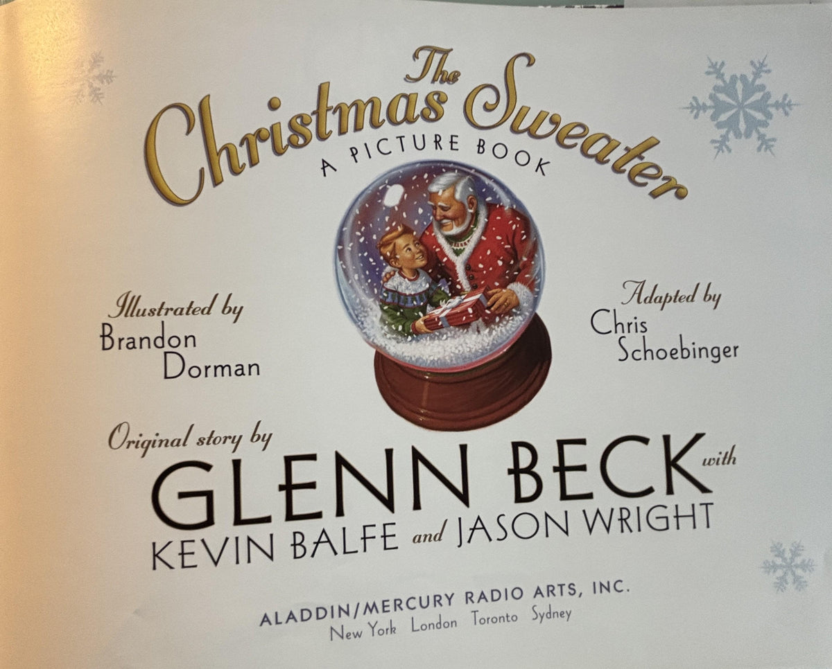 The Christmas Sweater:  Glenn Beck  **  First Editon  **
