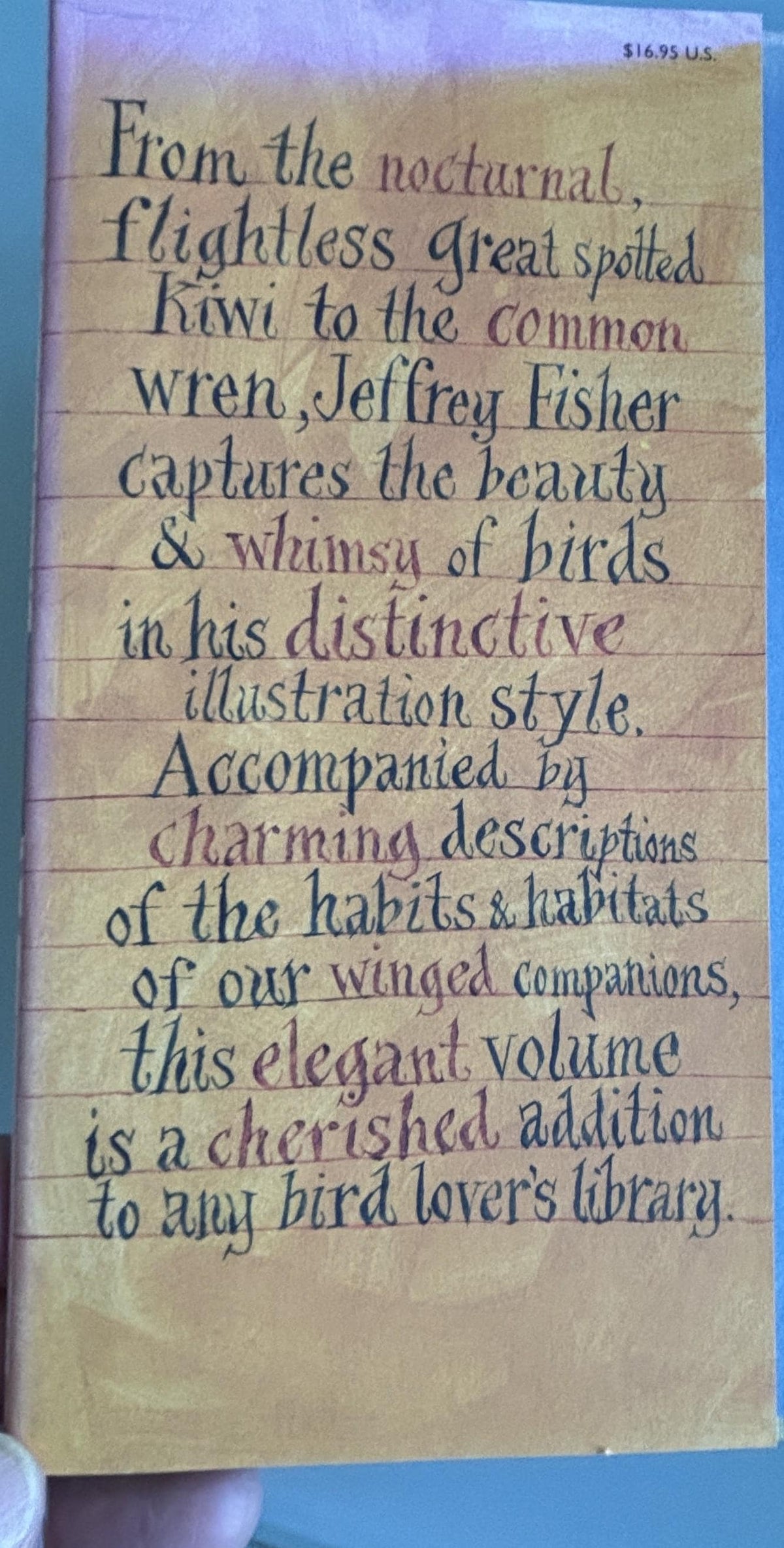 Birds:  Jeffrey Fisher  **  First Edition  **