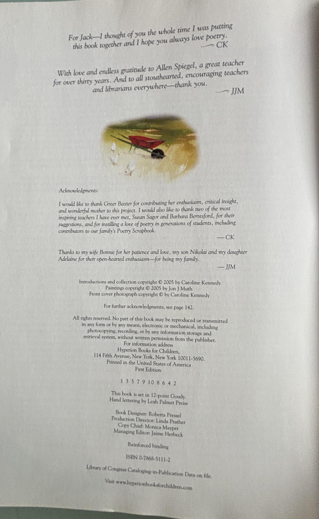 A Family of Poems:  Caroline Kennedy  **  First Edtion  **