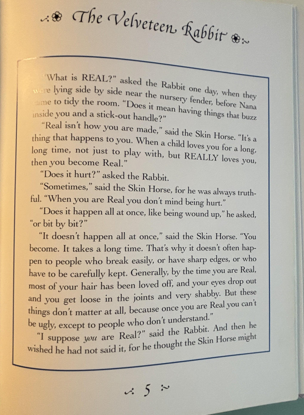 The Velveteen Rabbit:  Margery Williams  2012