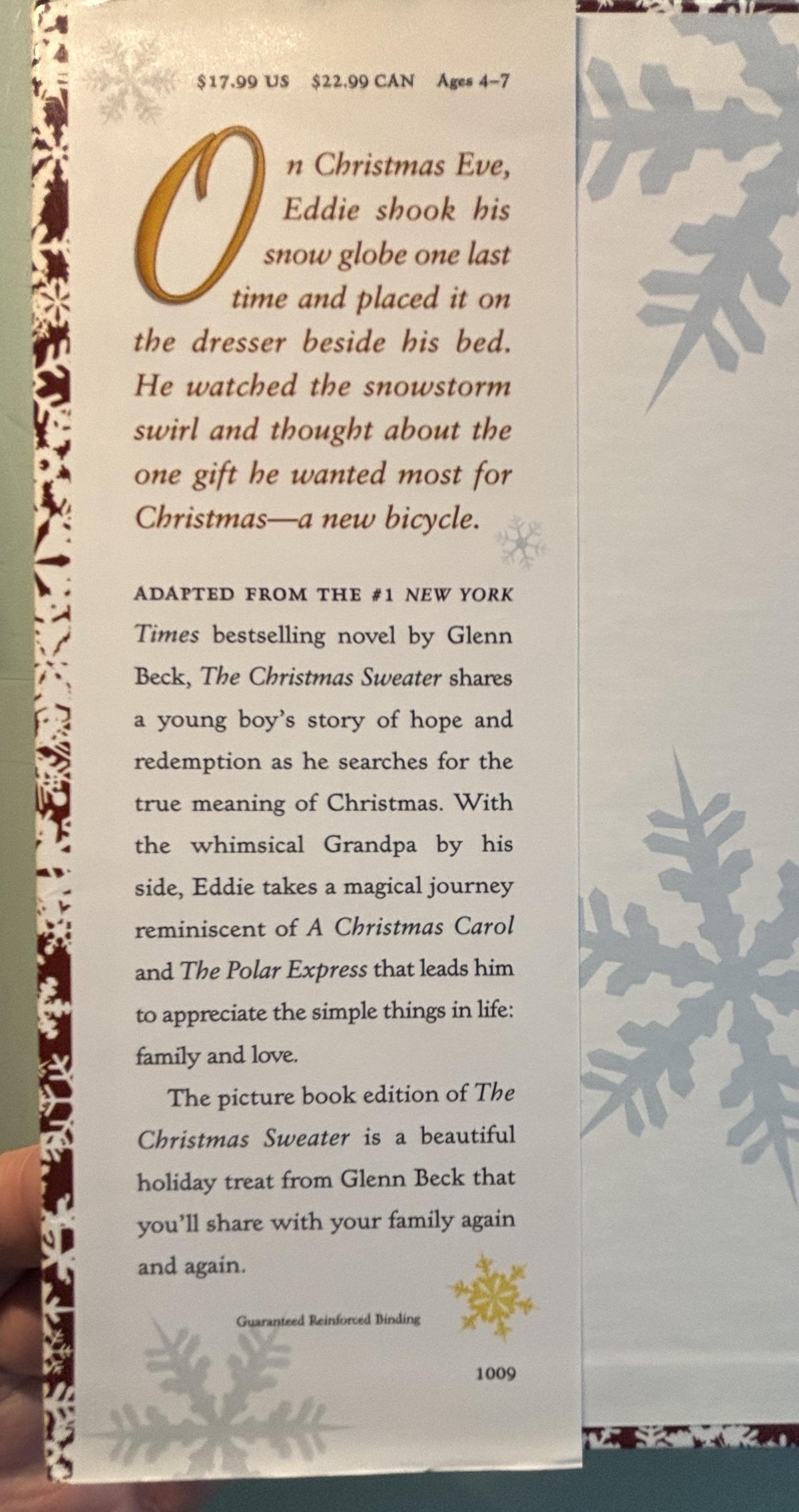 The Christmas Sweater:  Glenn Beck  **  First Editon  **
