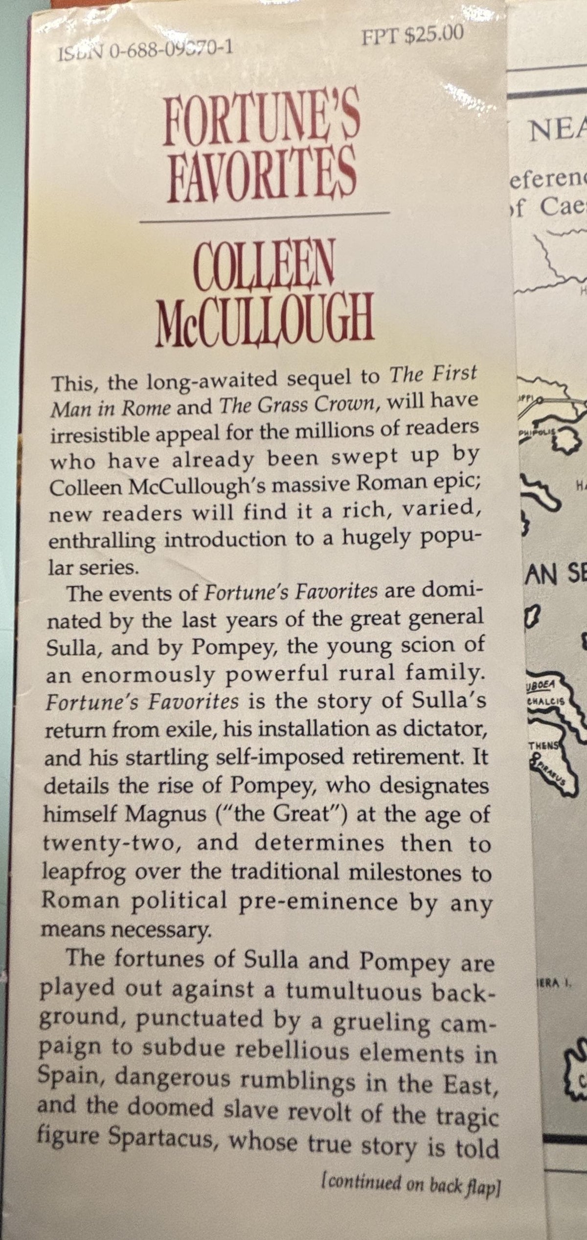 Fortune"s Favorites:  Colleen McCullough  **  First Edition  **  1993