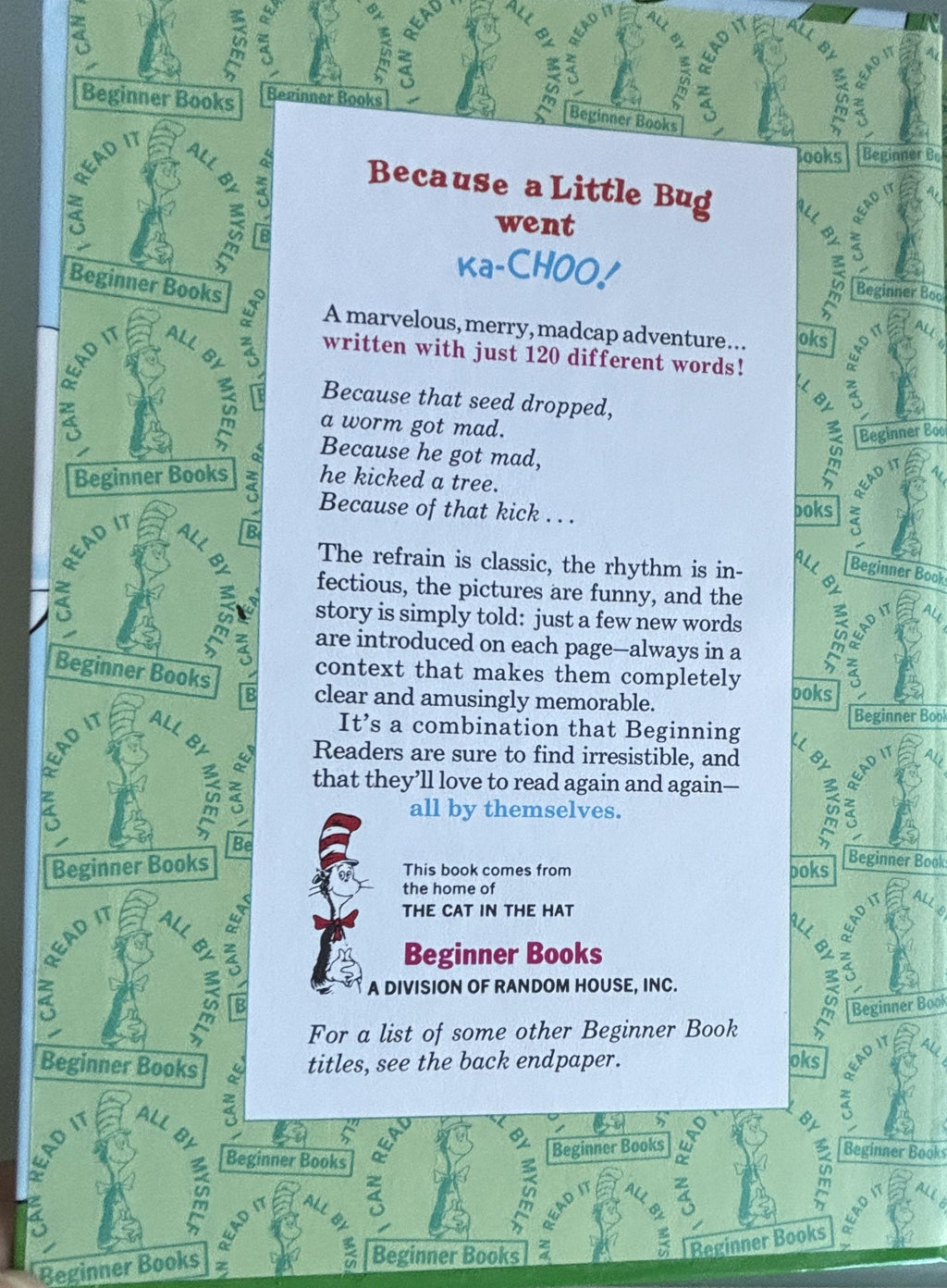 Because a Little Bug went Ka-CHOO!:  Rosetta Stone  **  First Edition  **  1975