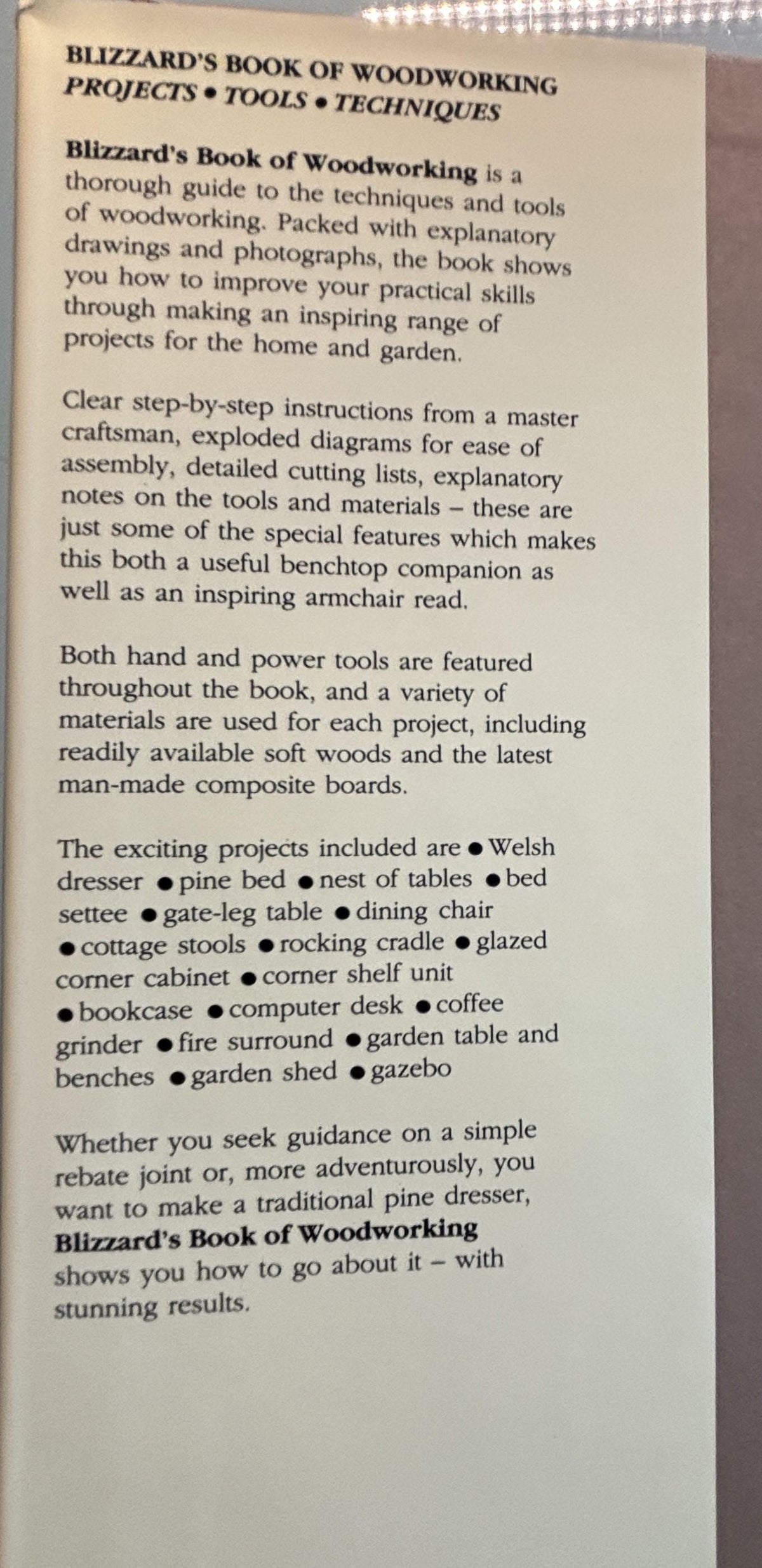 Blizzard's Book of Woodworking:  Richard Blizzard   **  Signed - First Publication **  1991