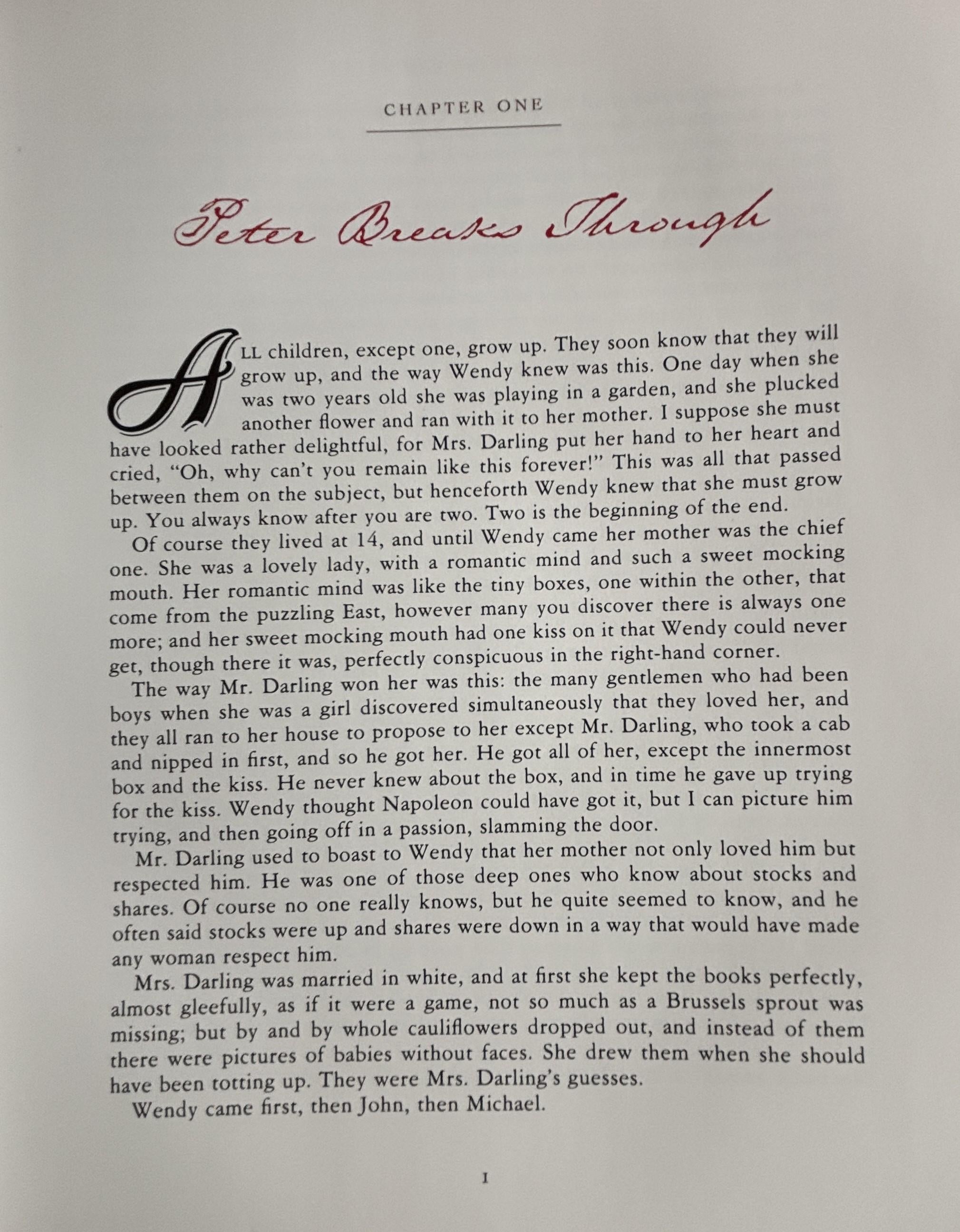Peter Pan:  J. M. Barrie  **  100 Anniversary Edition  **
