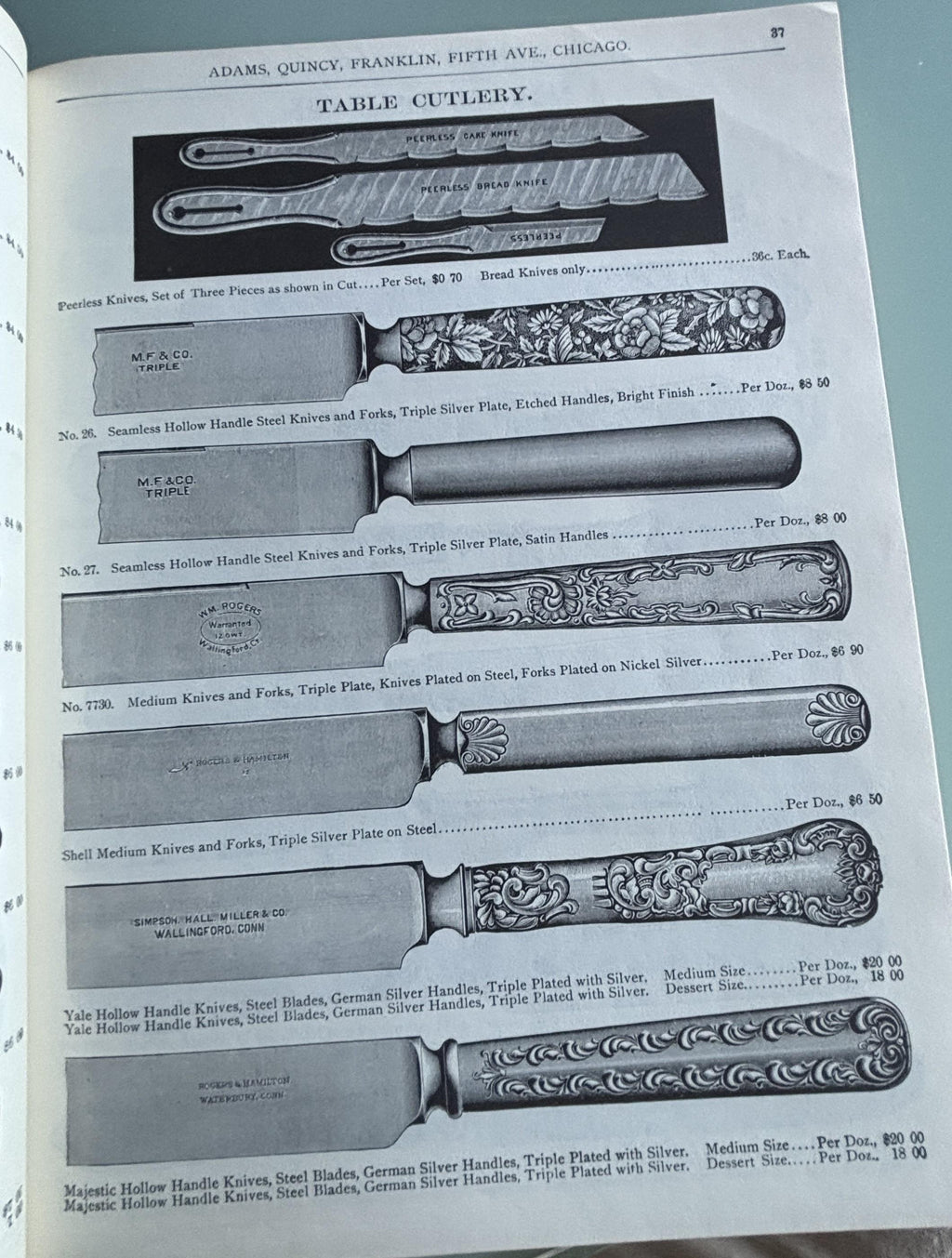 1896 Illustrated catalogue Jewelry & Fashions:  Marshal Field Co.