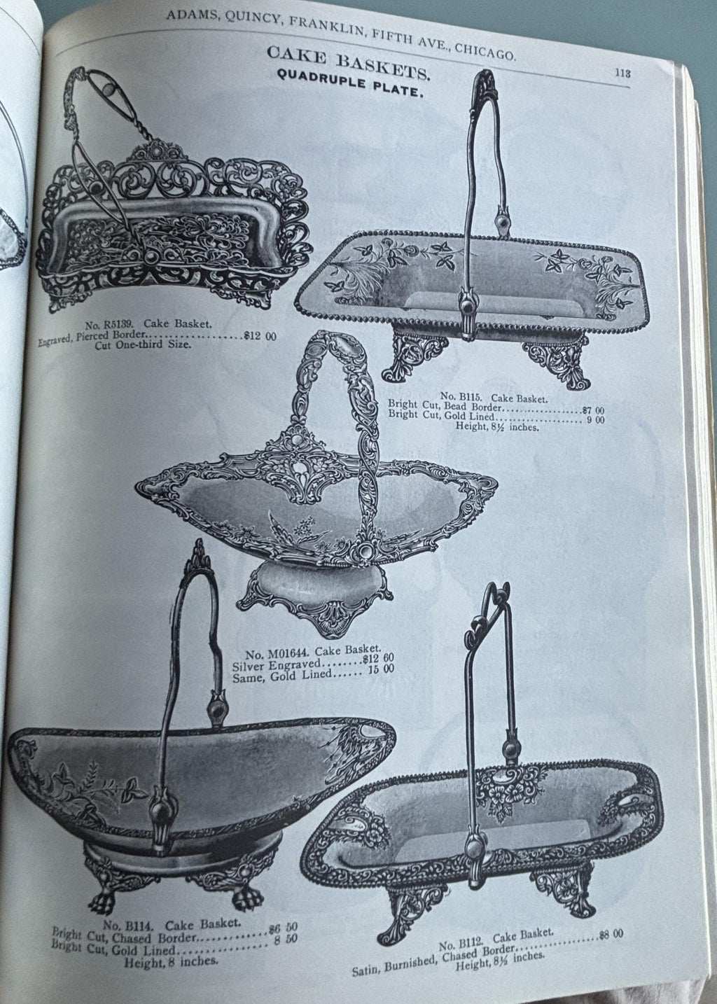 1896 Illustrated catalogue Jewelry & Fashions:  Marshal Field Co.