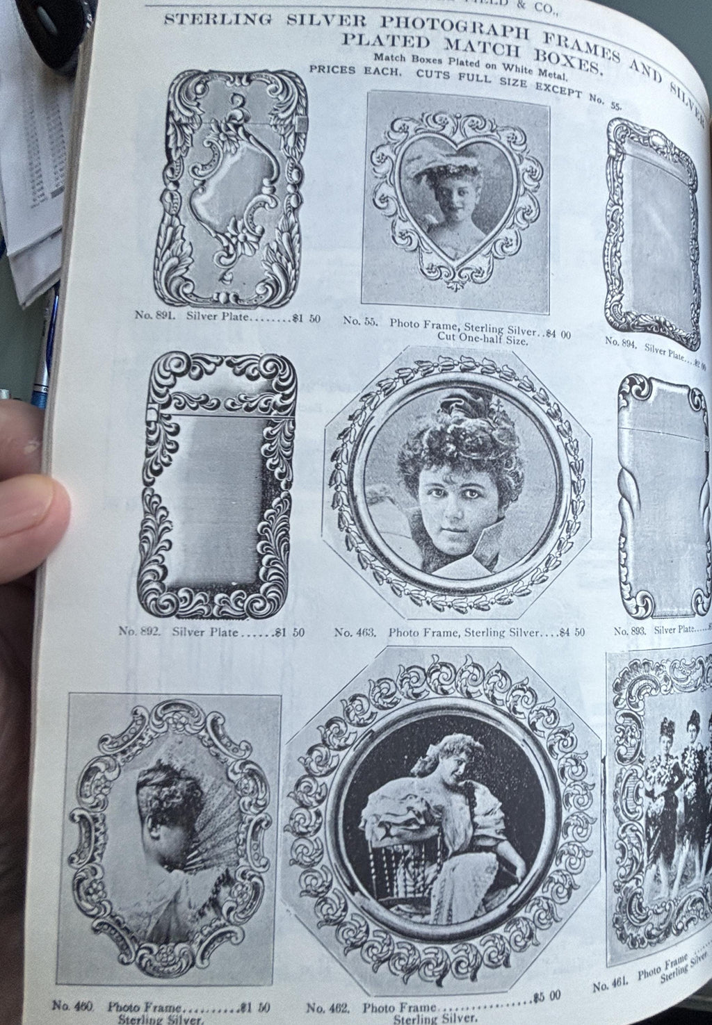 1896 Illustrated catalogue Jewelry & Fashions:  Marshal Field Co.