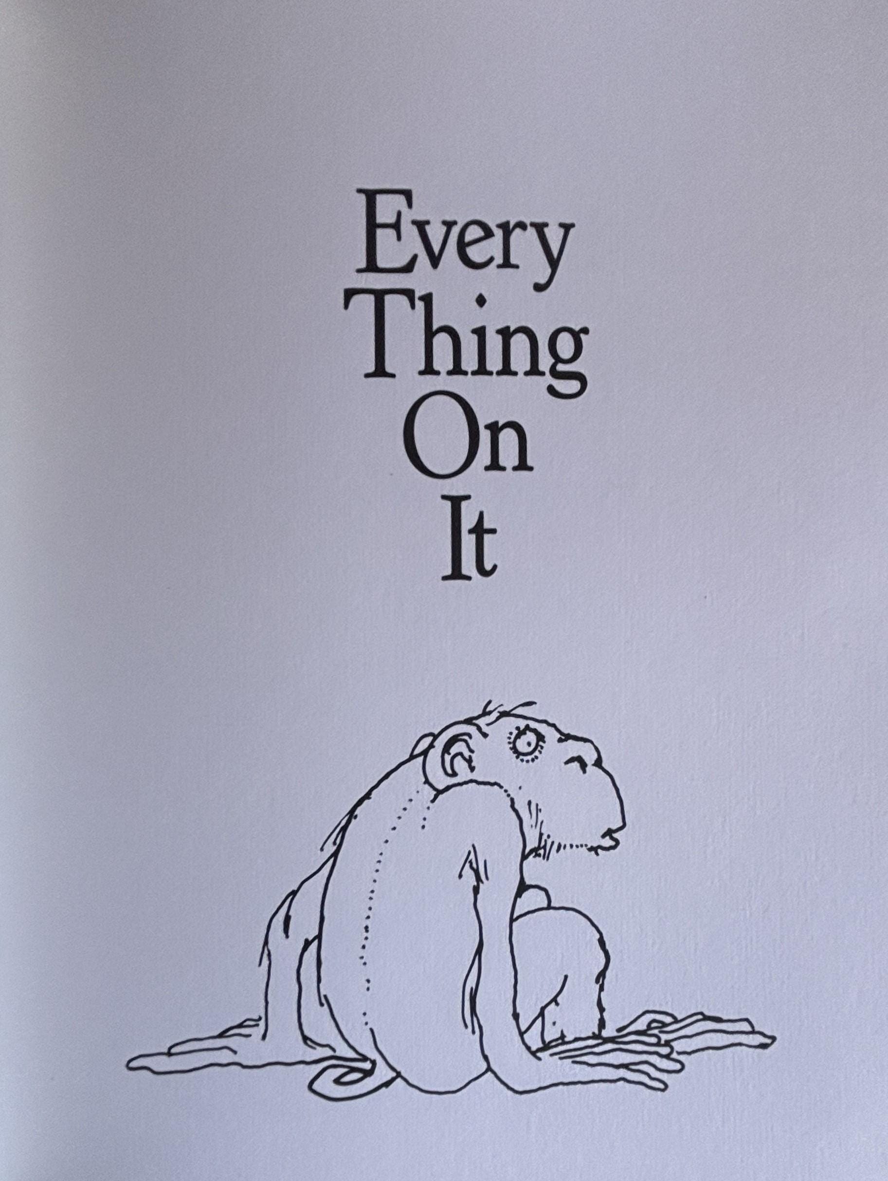 Every Thing On It:  Shel Silverstein  * First Edition  **