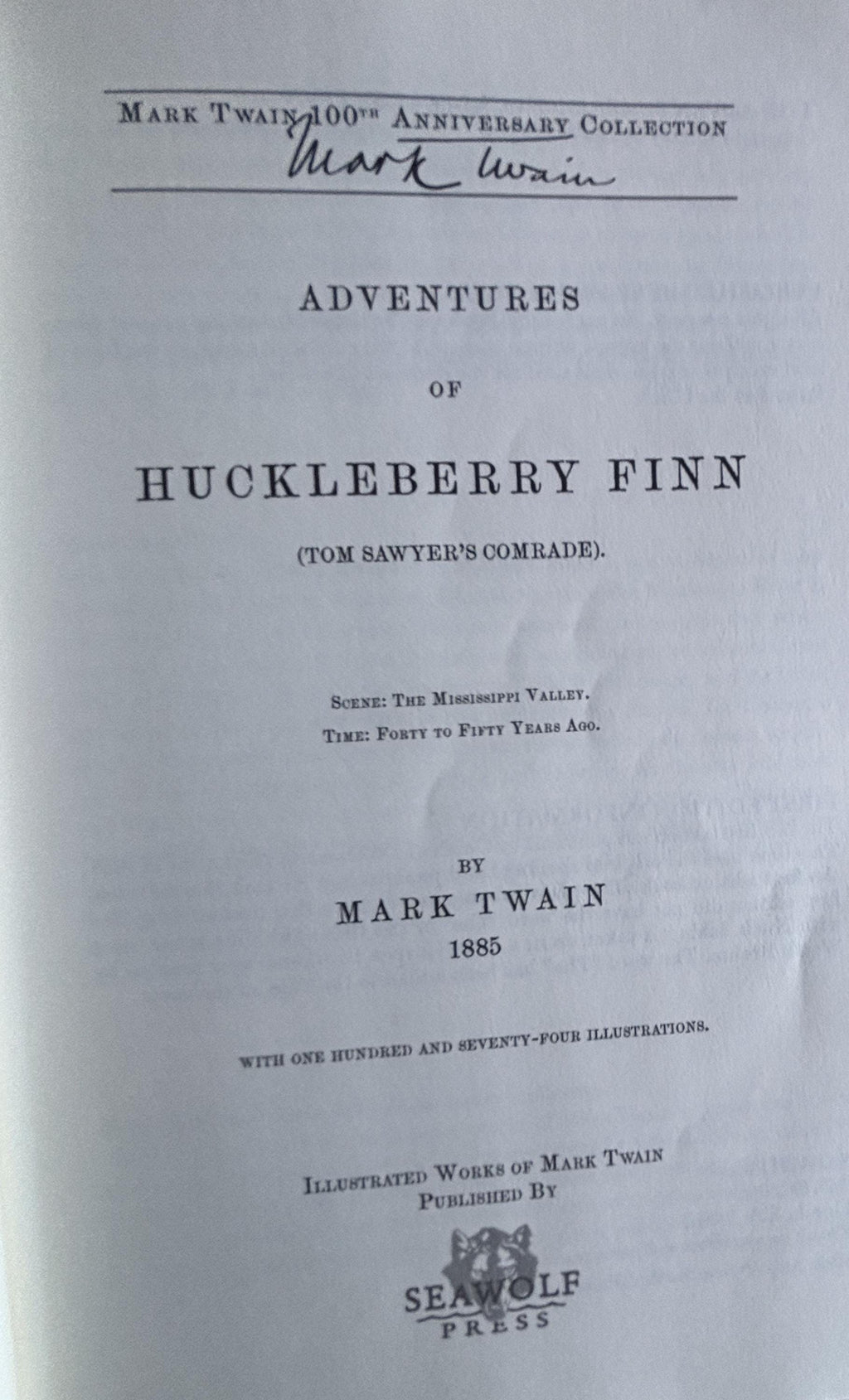 Adventures of Huckleberry Finn:  Mark Twain