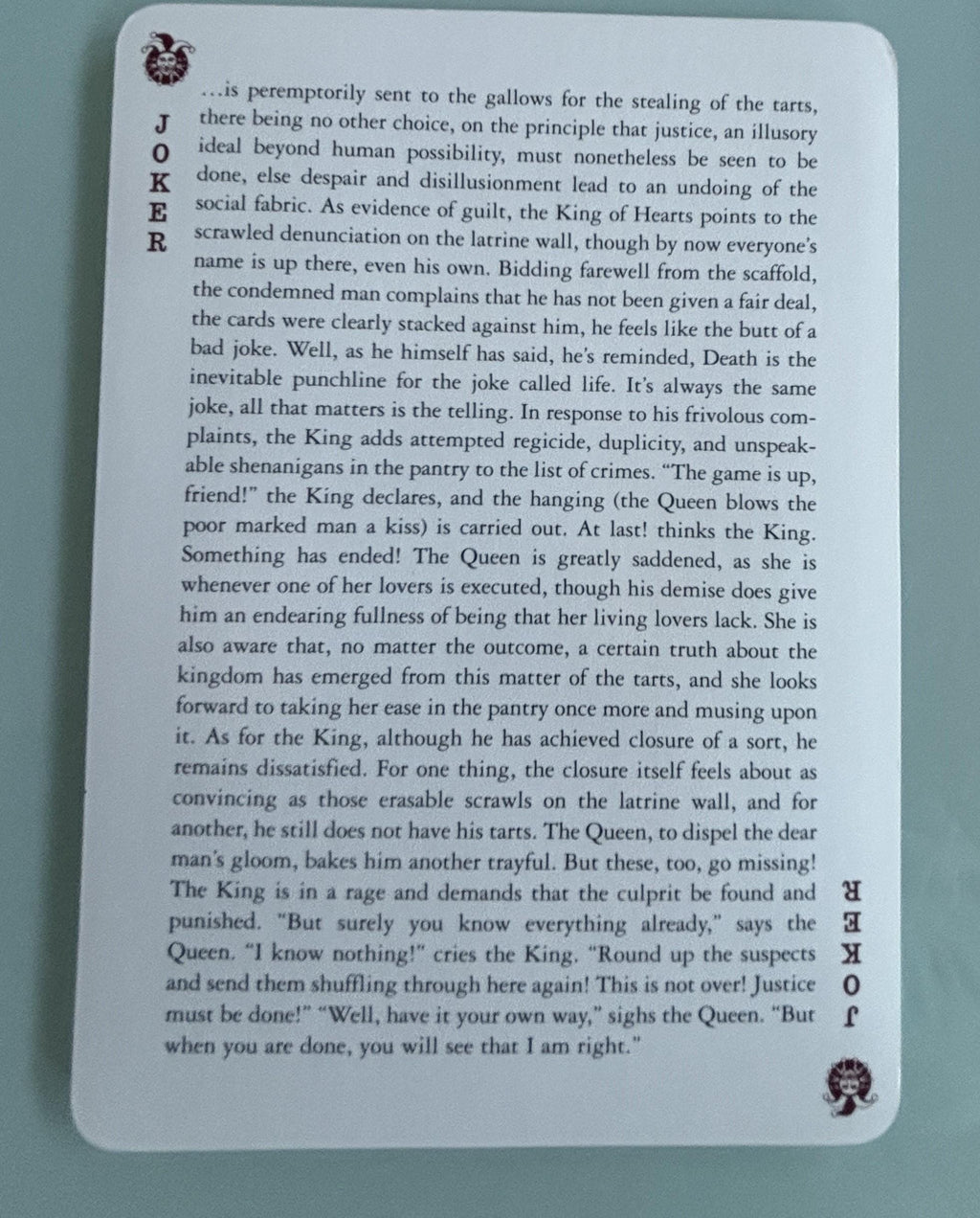 A Child Again:  Robert Coover