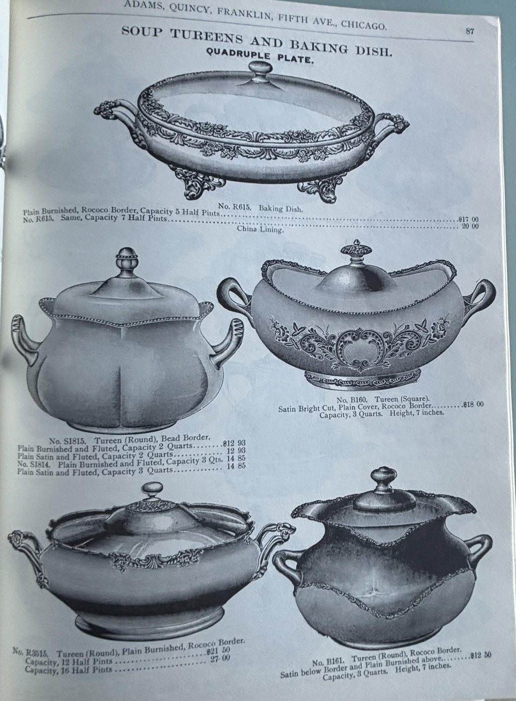 1896 Illustrated catalogue Jewelry & Fashions:  Marshal Field Co.
