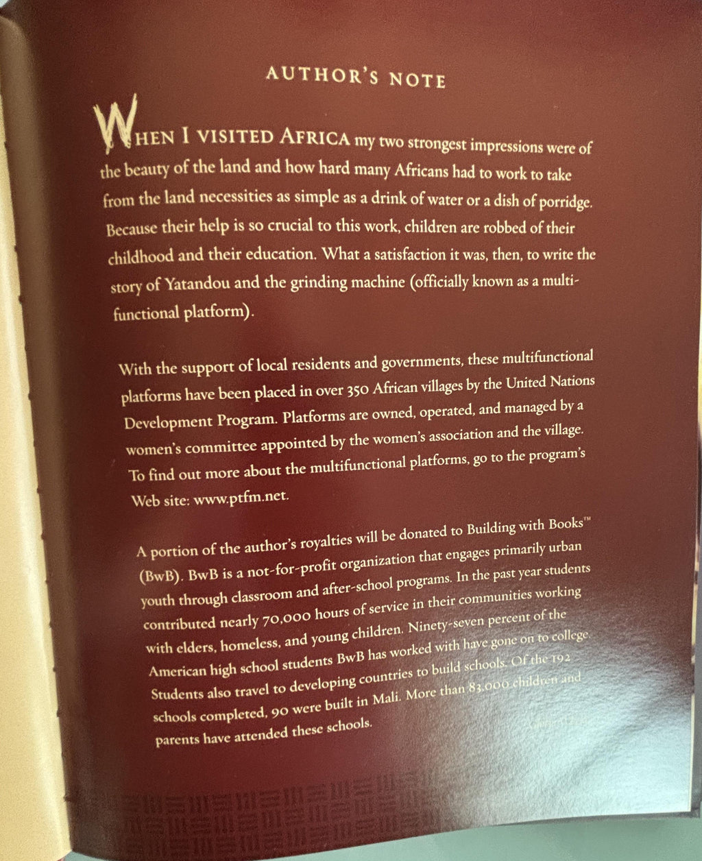 Yatandou: First Edition Children's Book by Gloria Whelan, Mali Africa