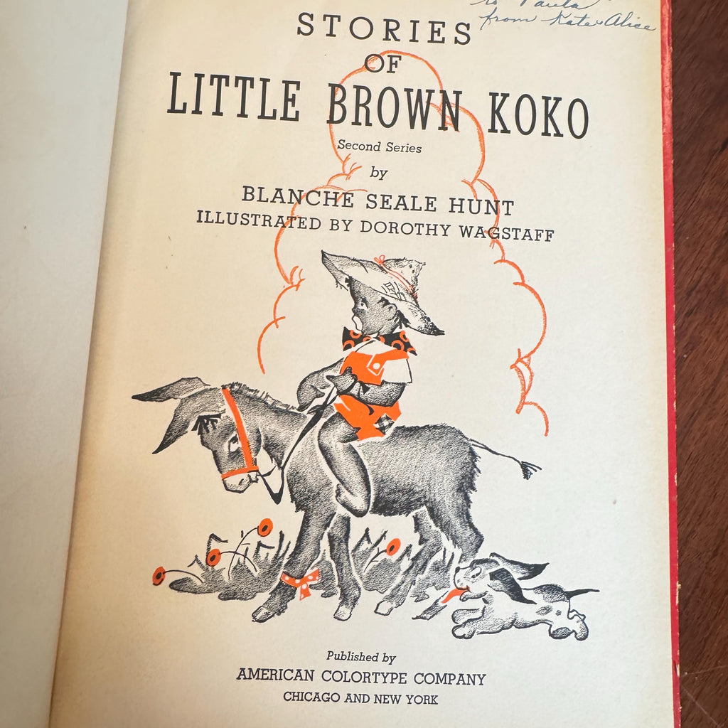 Little Brown Koko Has Fun Second series HB Book c1950 Nice   Condition Rare
